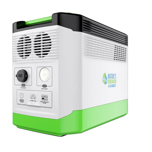Natures Generator Lithium 1800 Platinum WE - Portable Solar Power Generator for Camping, RV, Emergencies & Off-Grid Living