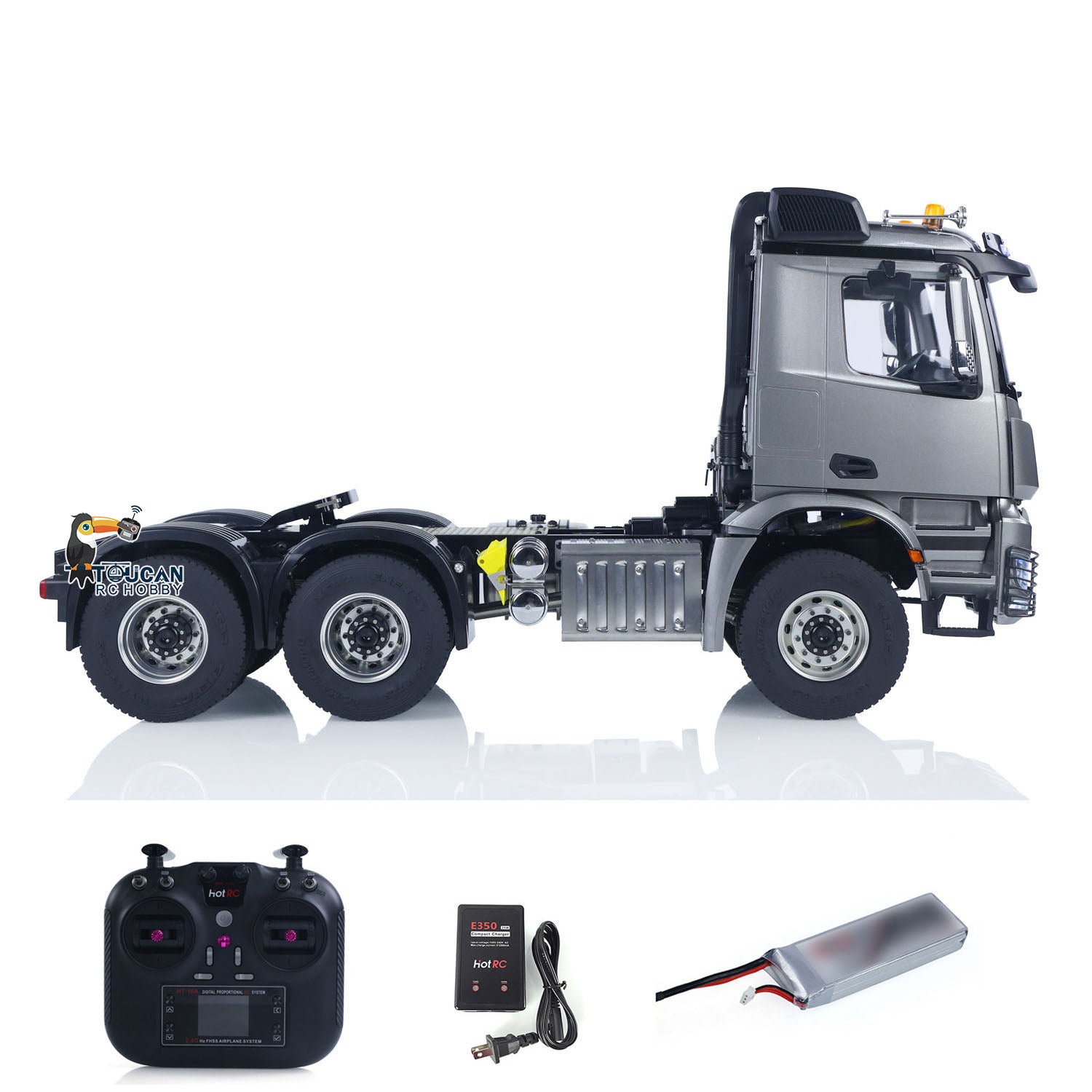 1/14 Scale RC Tractor Truck - 6X6 Lorry Car with Metal Axles & 2-Speed Gearbox | RTR Radio Control Vehicle for TAMIYA Semi Trailer | Fast Free Shipping | Perfect for Off-Road Adventures & Heavy Load Simulation