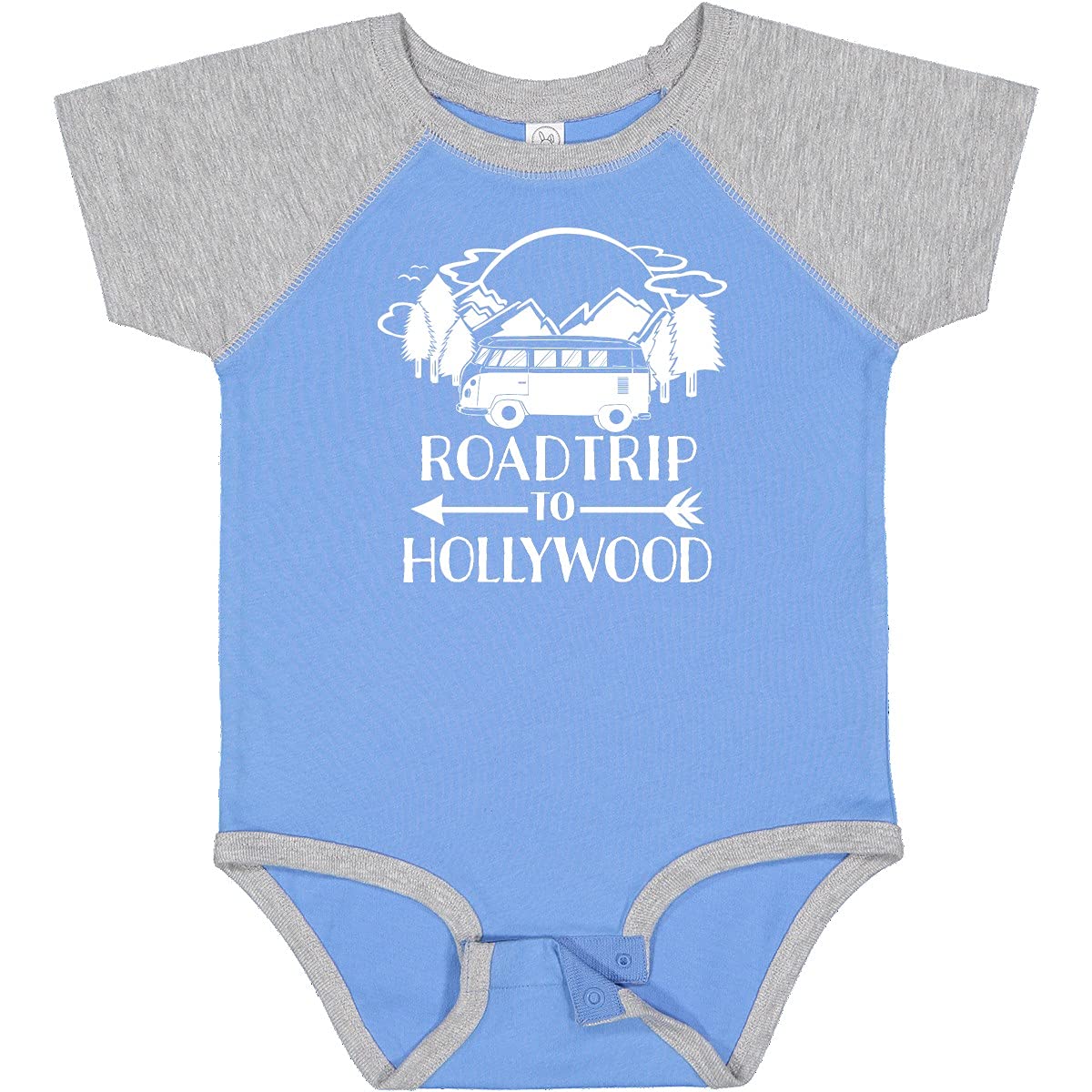 Inktastic Road Trip to Hollywood Baby Bodysuit - Cute Infant Onesie for Travel & Hollywood Theme Parties | Perfect Gift for Newborns & Baby Showers