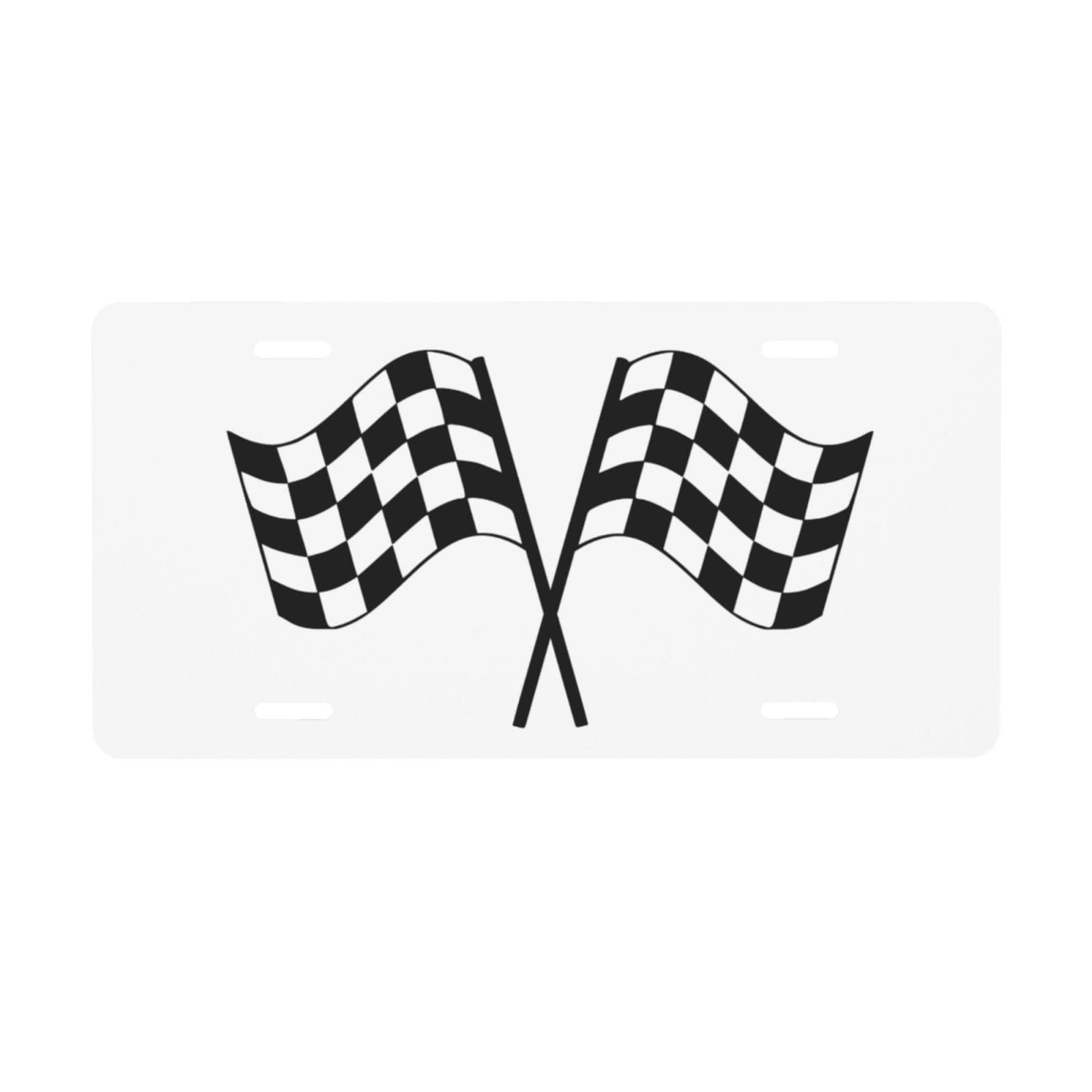 Checkered Flags Race Car License Plates 6
