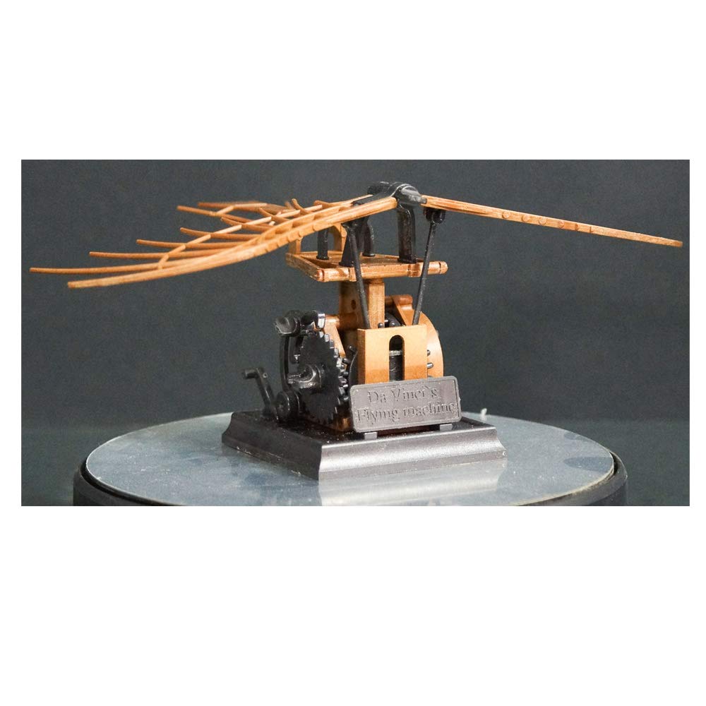 Da Vinci Flying Machine Model Kit - DIY Wooden Aircraft Toy for Kids & Adults - STEM Educational Building Project for Home, School & Office Display