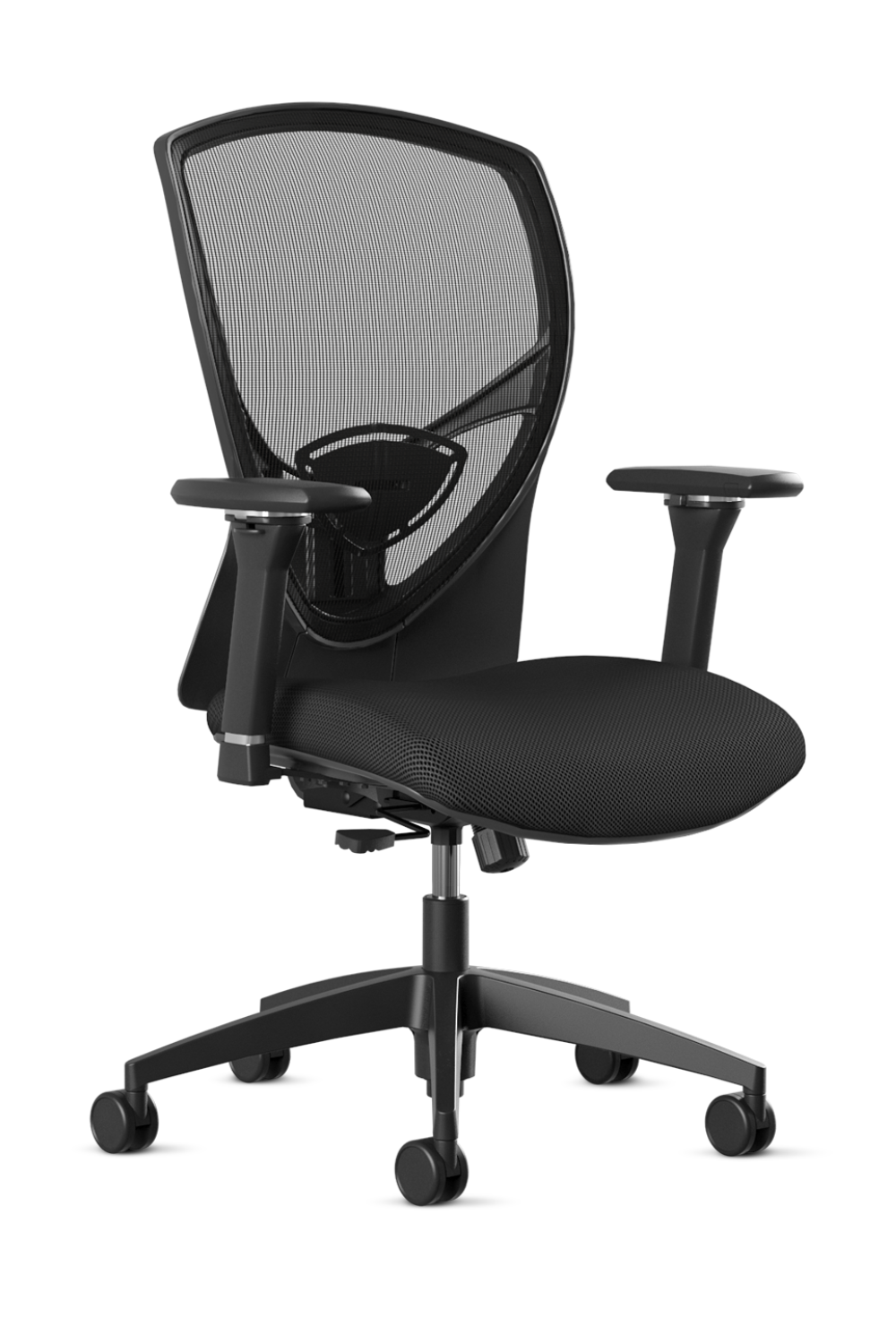 9 to 5 @nce Black Ergonomic High Back Office Chair - Adjustable Lumbar Support & Tilt Function for Comfortable 8-Hour Workdays, Perfect for Home Office, Gaming Desk, and Executive Workspaces