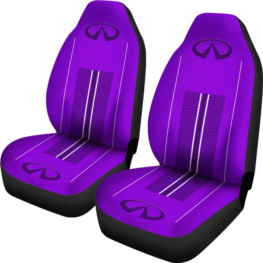 Custom Black & Purple Infinity Car Seat Covers - Universal Fit for Most Vehicles - Perfect for Road Trips & Daily Commutes