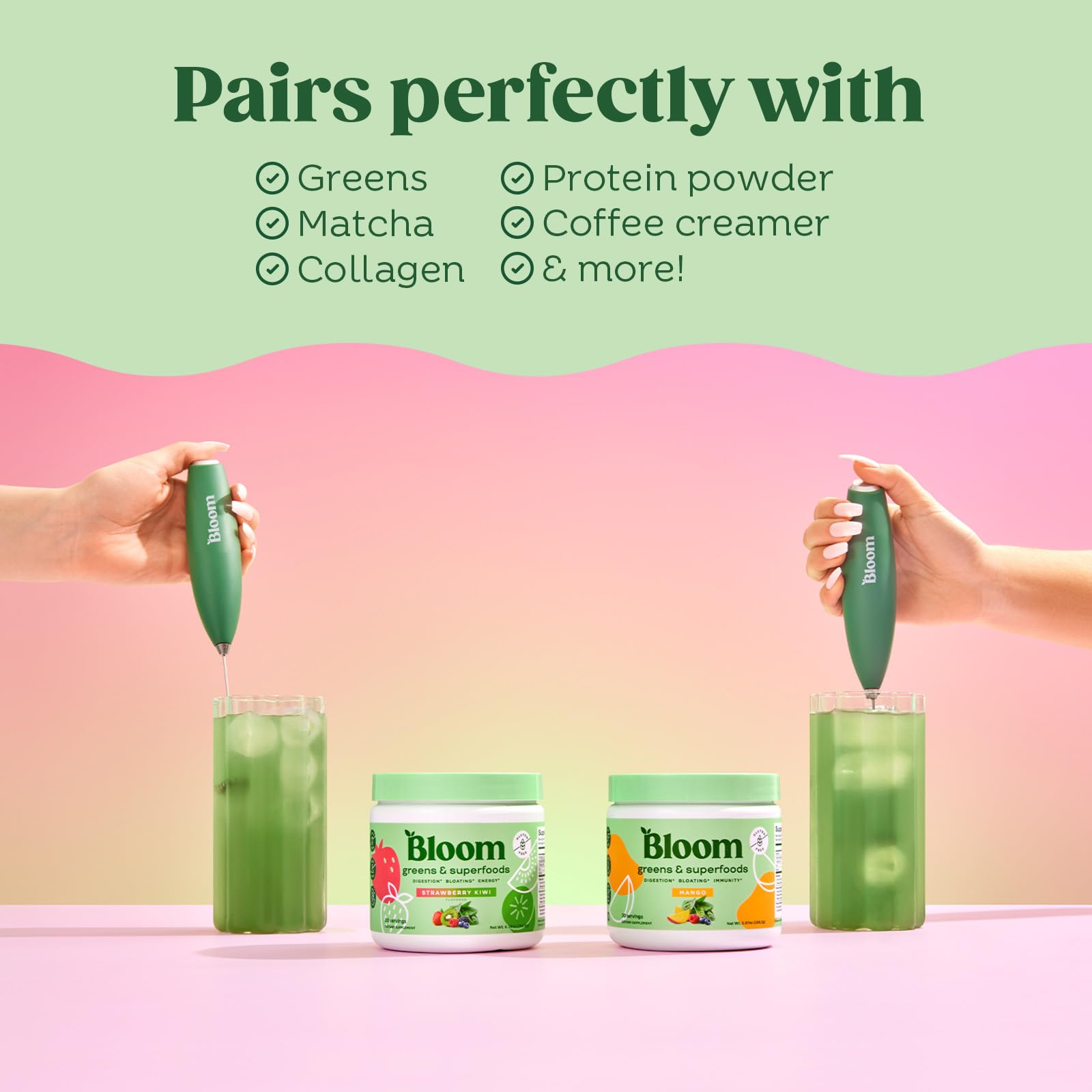 Electric Milk Frother & Hand Mixer - Stainless Steel Battery-Operated Frothing Wand for Coffee, Matcha, Protein & Greens | Includes Whisk Stand | Perfect for Lattes, Smoothies & Healthy Drinks at Home or Office