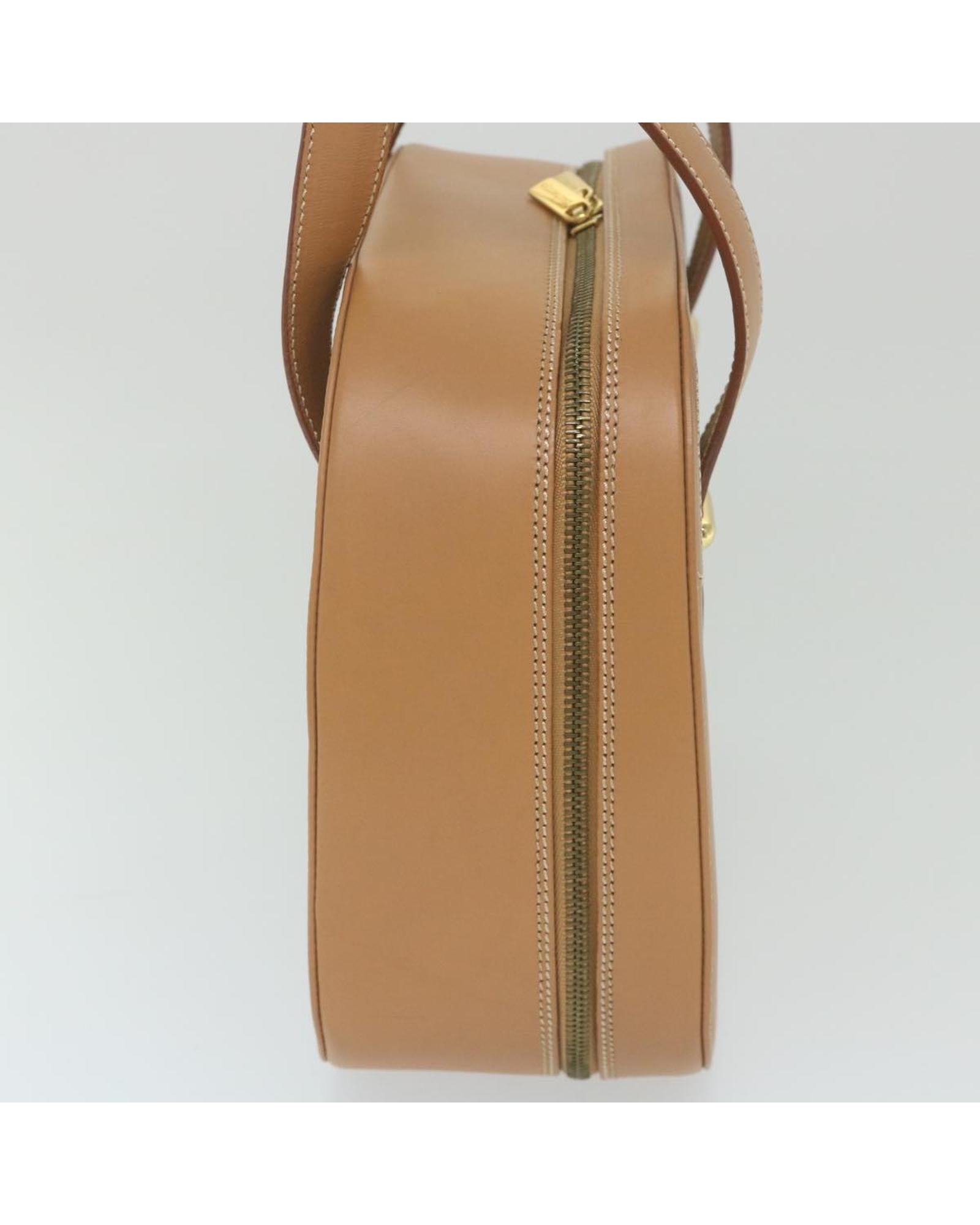 Premium Italian Beige Leather Handbag with Dust Bag - Elegant Women's Shoulder Bag for Work, Travel & Everyday Use