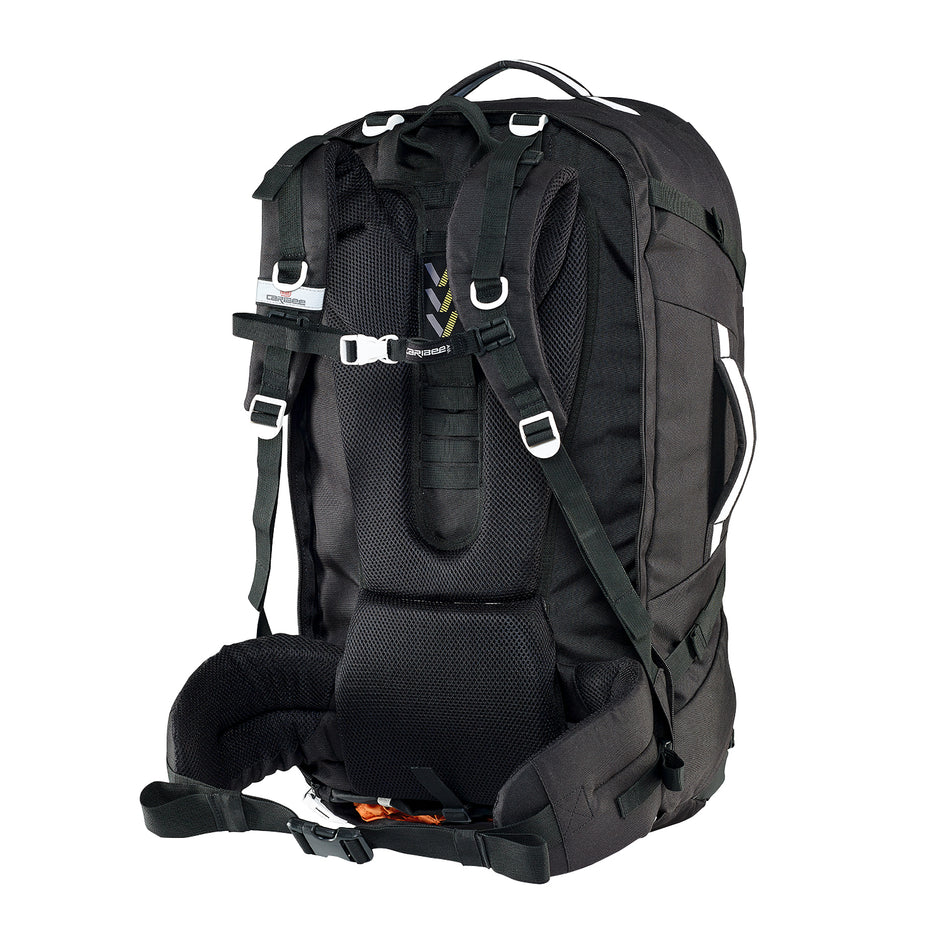 Caribee 6826 75L Travel Backpack with Detachable Day Pack - Black | Durable Hiking & Camping Gear for Outdoor Adventures