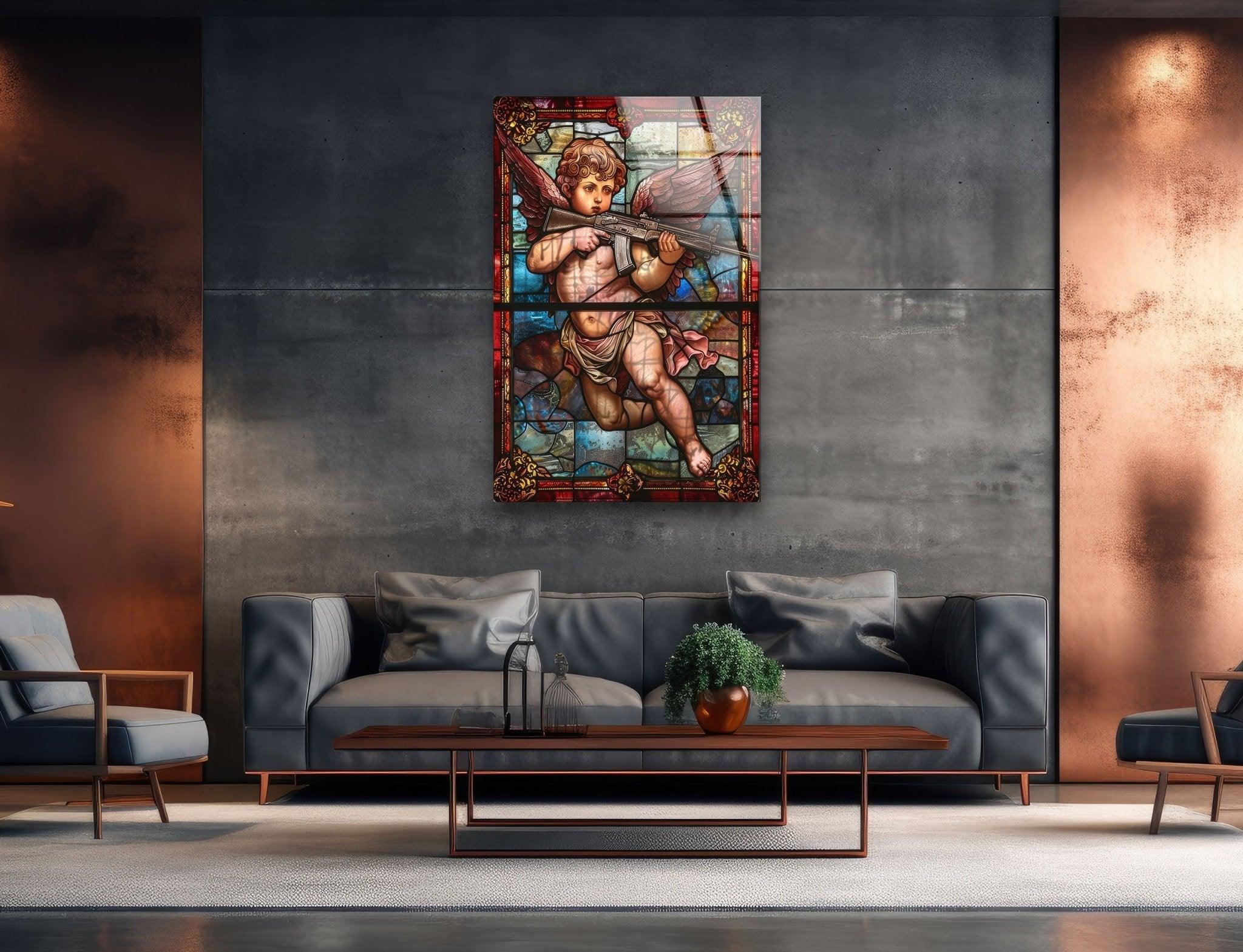 Baby Eros Glass Wall Art - Elegant Nursery Decor for Baby Rooms & Kids Bedrooms | Perfect for Newborn Gifts & Baby Showers