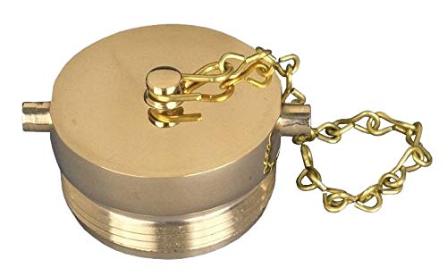 Dixon 4 Inch NST Brass Plug with Chain P/L (FP400F) - Heavy Duty Brass Plug for Propane Tanks, Gas Appliances & Outdoor Grills