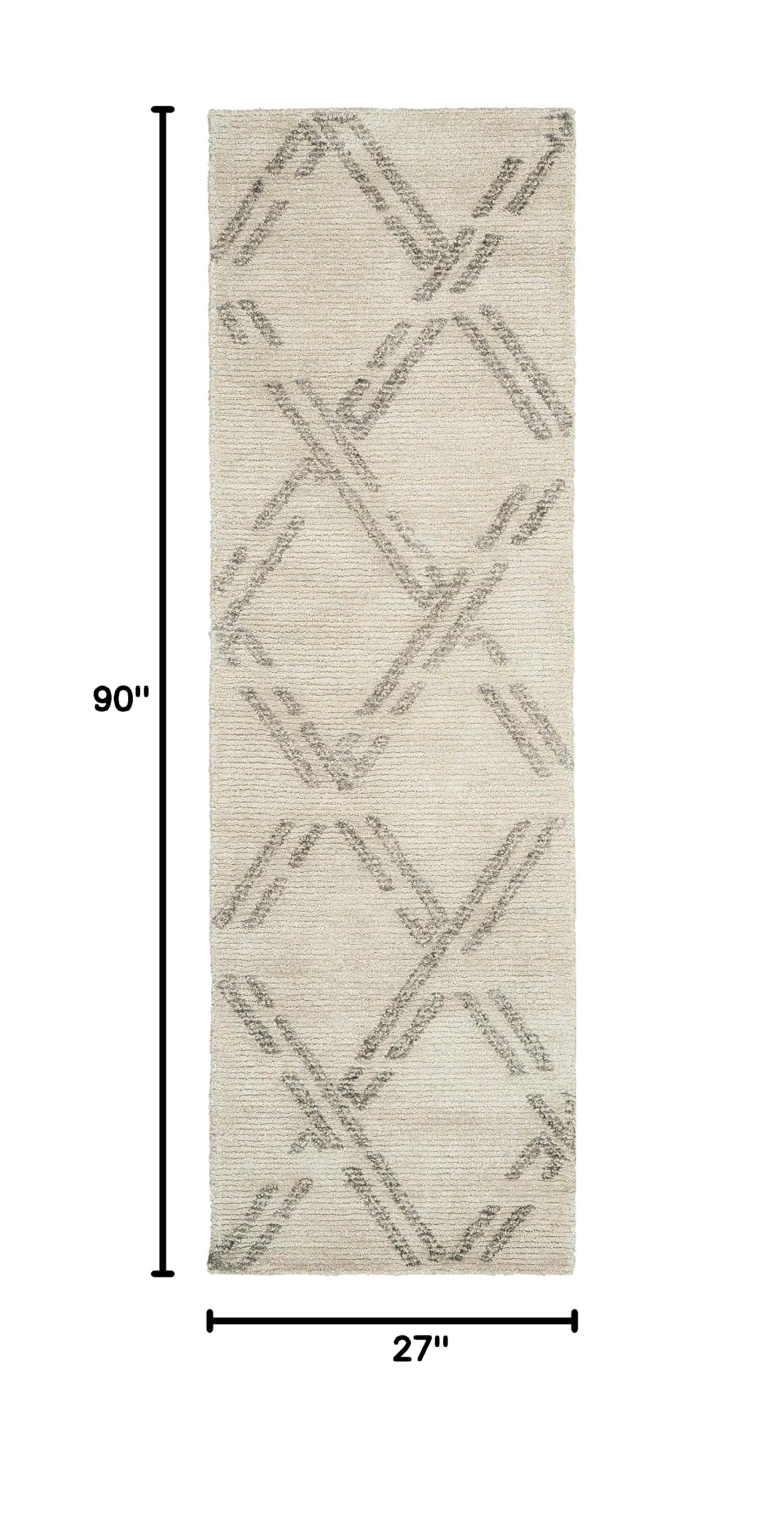 Nourison Venosa Modern Ivory/Grey 2'3