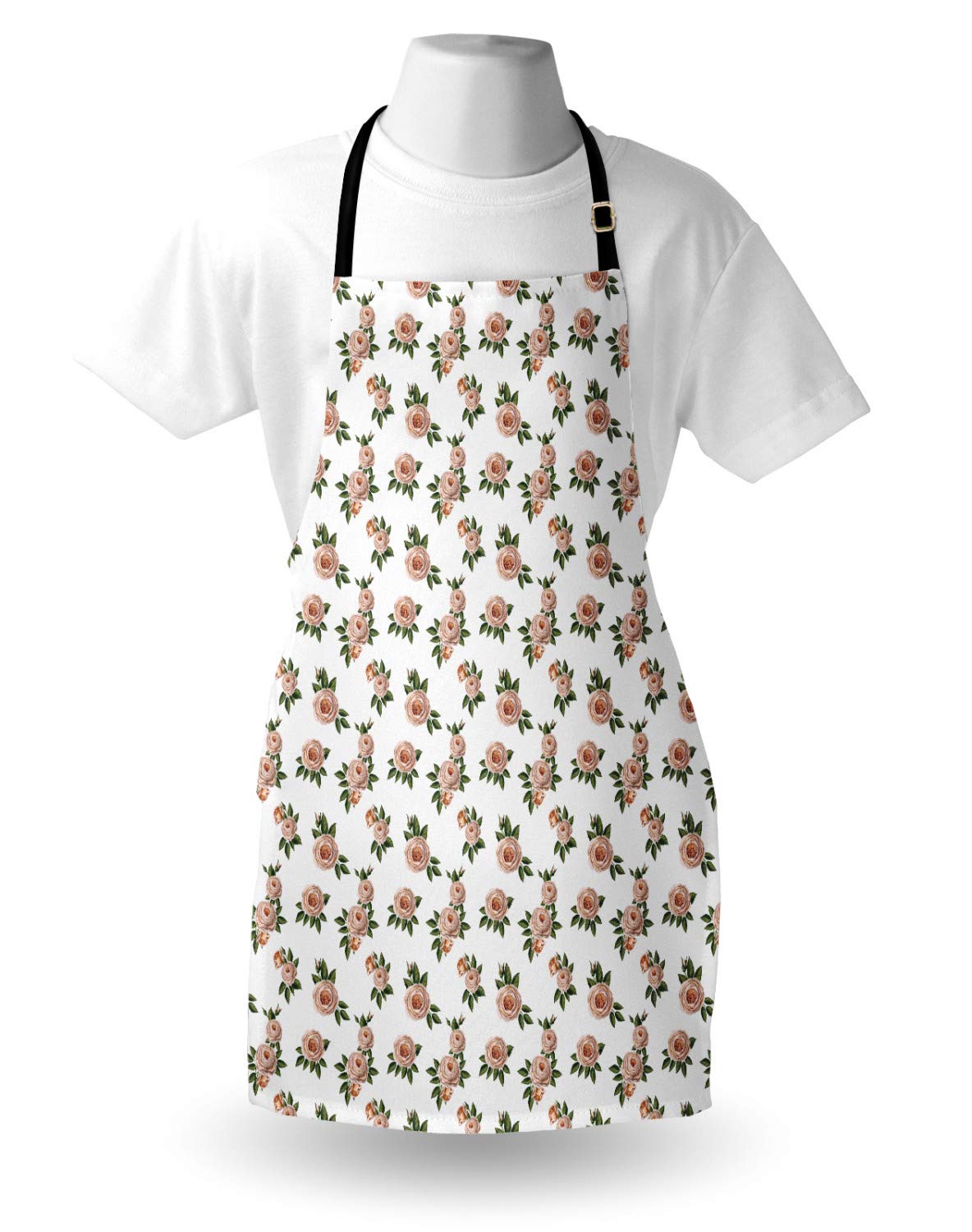 Vintage Rose Apron for Cooking & Gardening - Adjustable Unisex Adult Bib