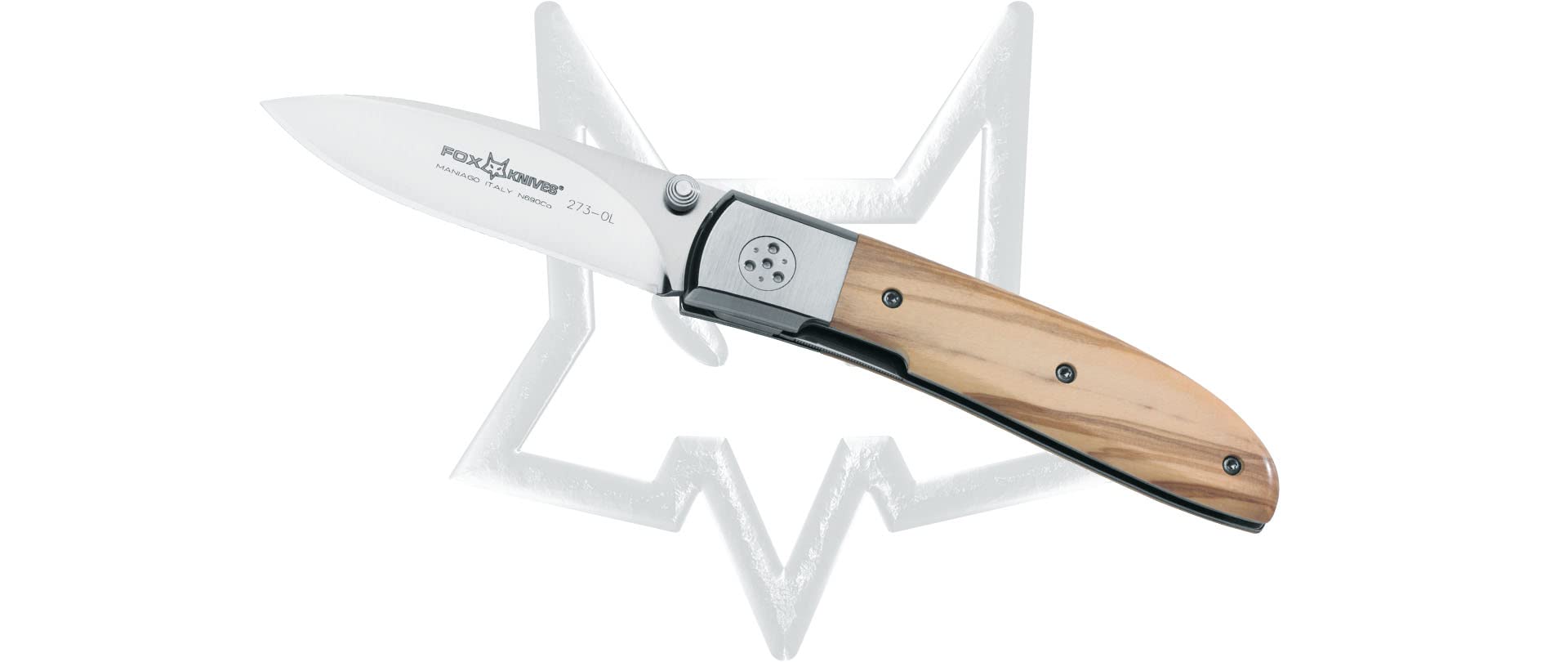 Premium Fox Livri Liner Lock 273 OL Pocket Knife - N690Co Stainless Steel Blade with Olive Wood Handle - EDC, Camping, Hunting & Outdoor Survival Tool