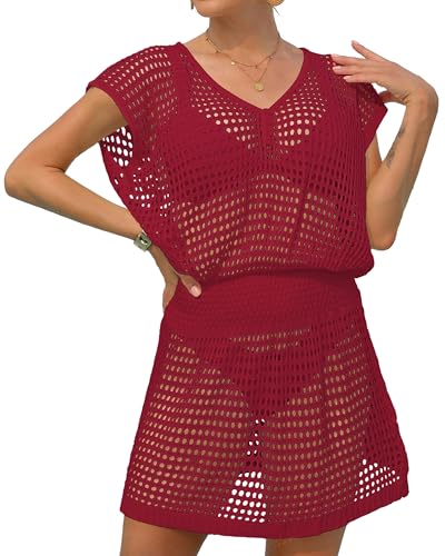 Hollow Out Wine Red