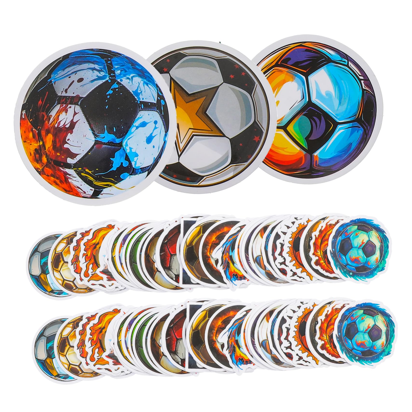 CORHAD 250 Pcs Football Stickers - Premium Soccer Stickers for DIY Sports Crafts, Waterproof Adhesive Ball Stickers for Scrapbooking, Team Spirit Decorations - Perfect for DIY Projects, School Activities & Sports Fan Collections