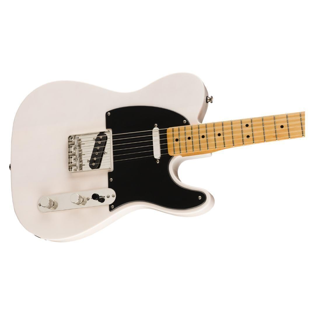 Squier Classic Vibe 6-String Solid Body Electric Guitar for Right-Handed Players - White Blonde Finish - Perfect for Beginners, Practice & Live Performances