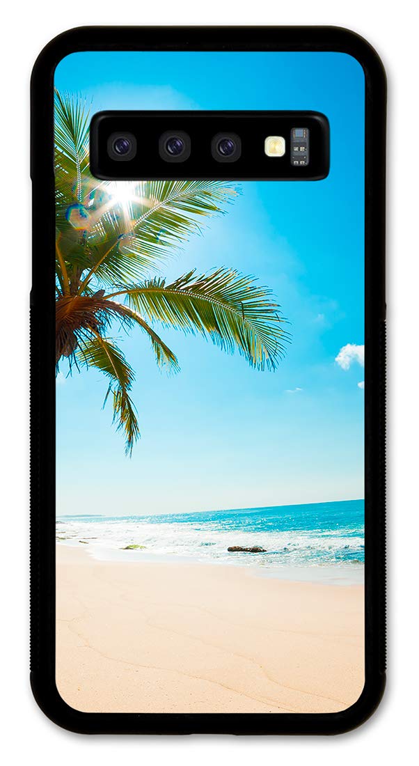 Slim Samsung Galaxy S10 Phone Case - Palm Tree Beach Design for Travel & Summer