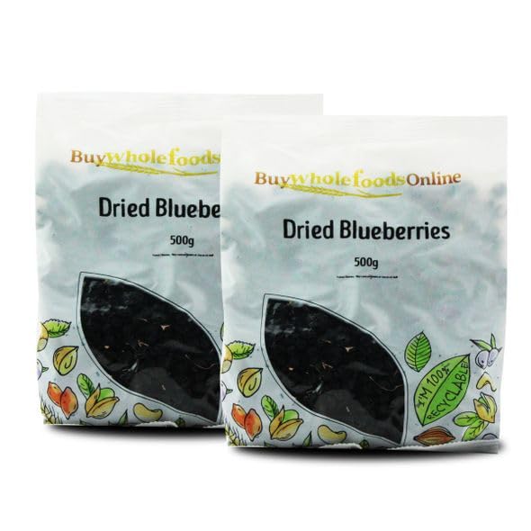 Premium Organic Dried Blueberries 2.2lb (1kg) - Non-GMO, No Sugar Added, Gluten Free - Perfect for Baking, Snacking & Healthy Breakfast Toppings
