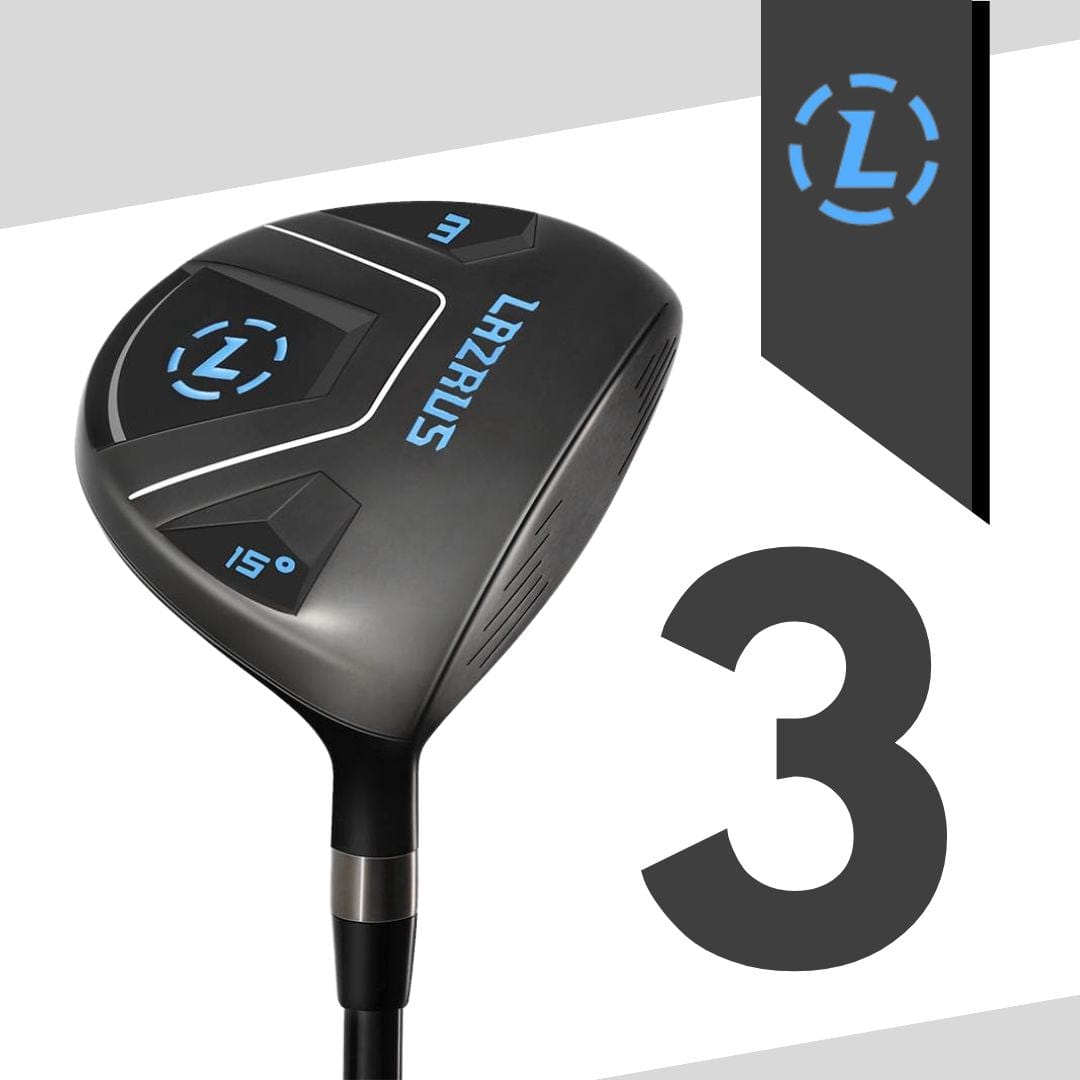 Premium Lazrus Golf Fairway Woods Set (3,5,7) for Men & Women - Right & Left Hand Options with Free Headcovers - Perfect for Driving Range, Course Play & Tournament Training