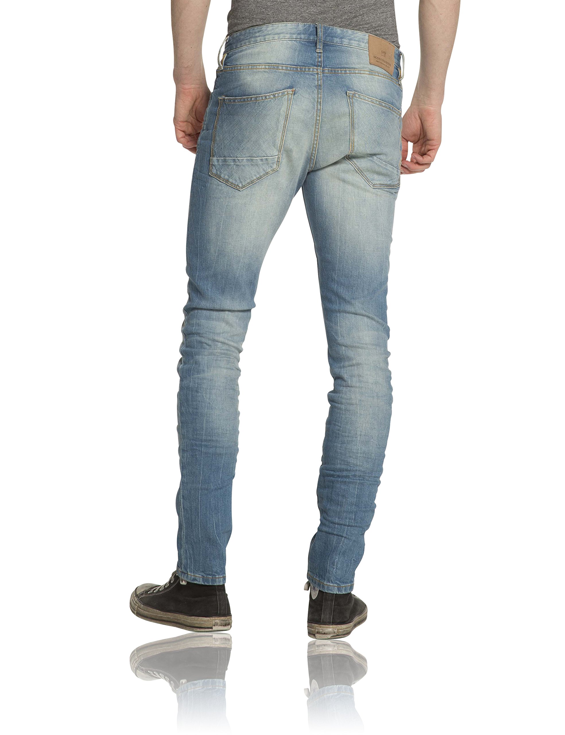 Scotch & Soda Women's Skinny Fit Medium Rise Jeans - Blue Denim Pants Size 30/32 | Comfortable Stretch Fabric for Casual Wear & Night Out