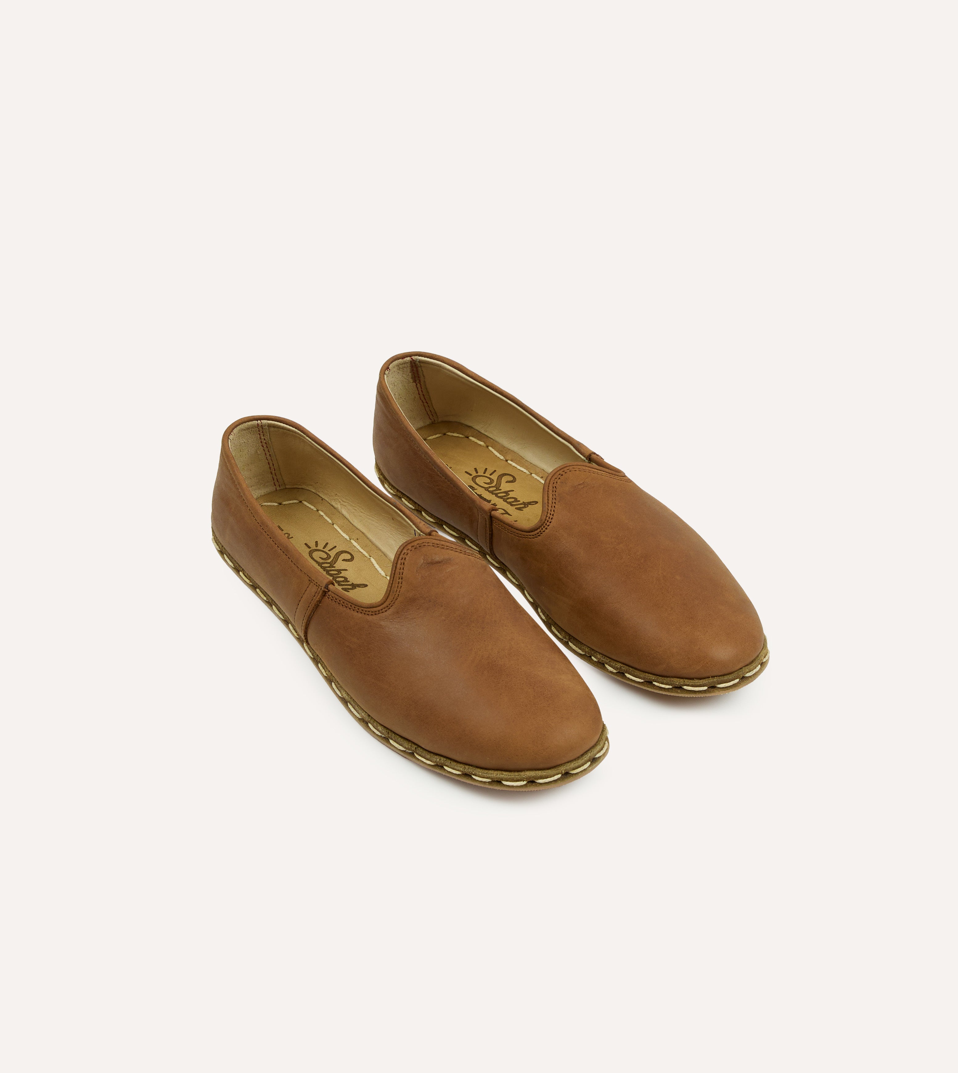 Sabah Fort Worth Brown Leather Shoes - Handmade Genuine Leather Loafers for Men & Women | Comfortable & Stylish for Casual Wear, Office, Travel & Everyday Use