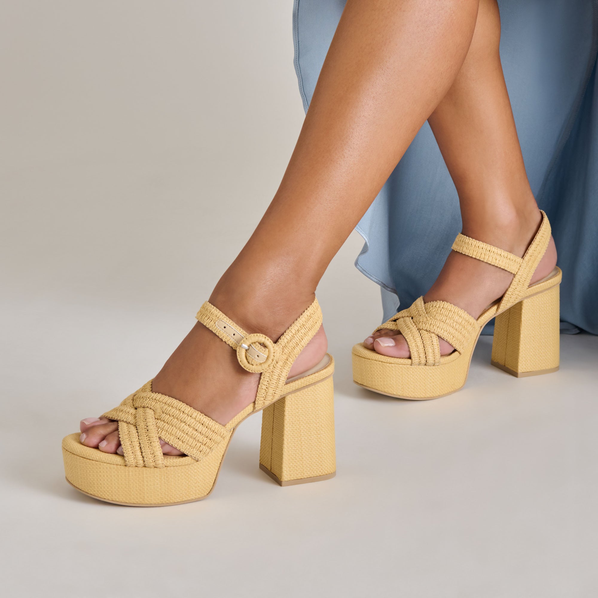 BETY Women's Natural Woven Raffia High Heels - Comfortable Summer Sandals for Beach, Party & Wedding Occasions