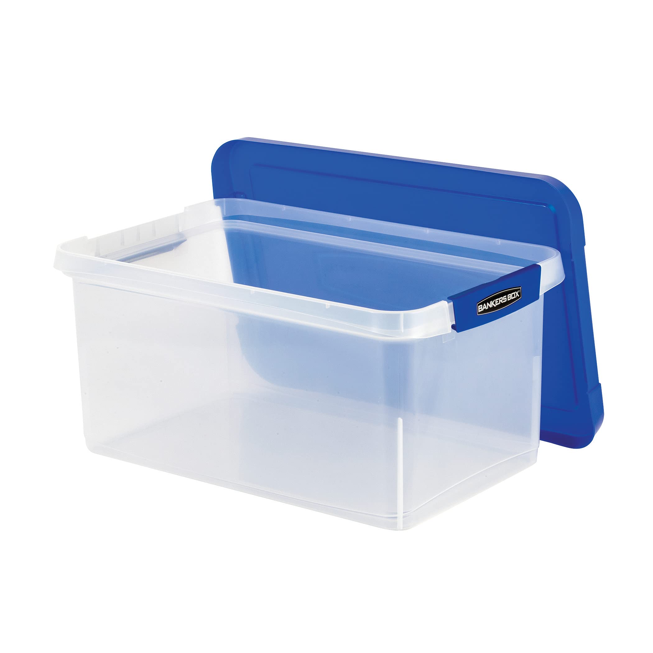 Heavy Duty 20-Inch Plastic Letter File Storage Box - Secure Document Organizer for Office, Home & School Records