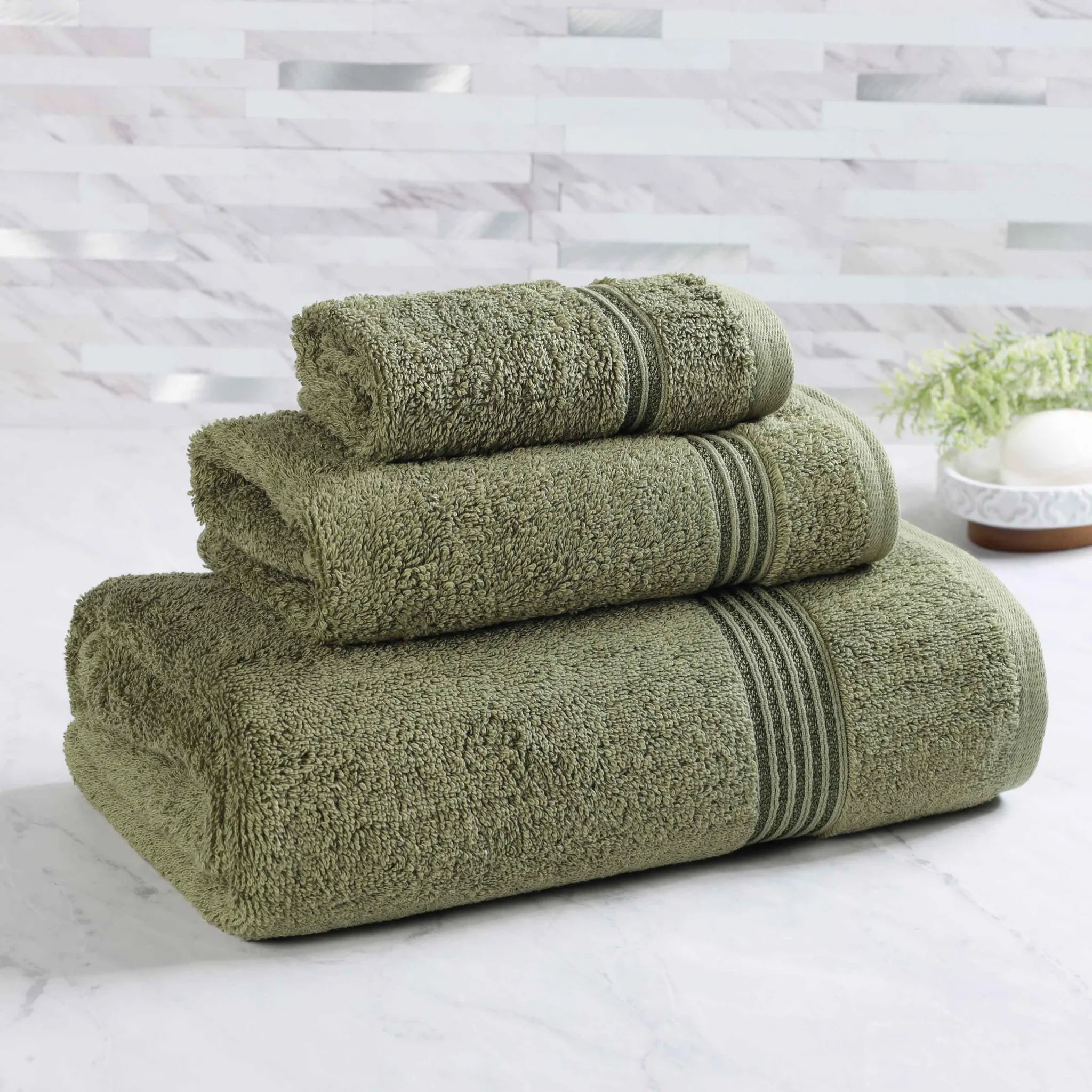 Premium Egyptian Cotton Plush 3-Piece Luxury Bath Towel Set - Ultra Absorbent & Soft for Spa, Bathroom & Hotel Use