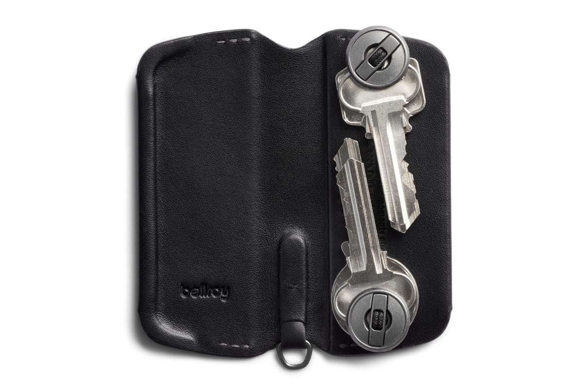 Bellroy Key Cover Plus – Third Edition | Premium Leather Key Holder for 4-8 Keys | Black | Perfect for Home, Office & Travel Organization