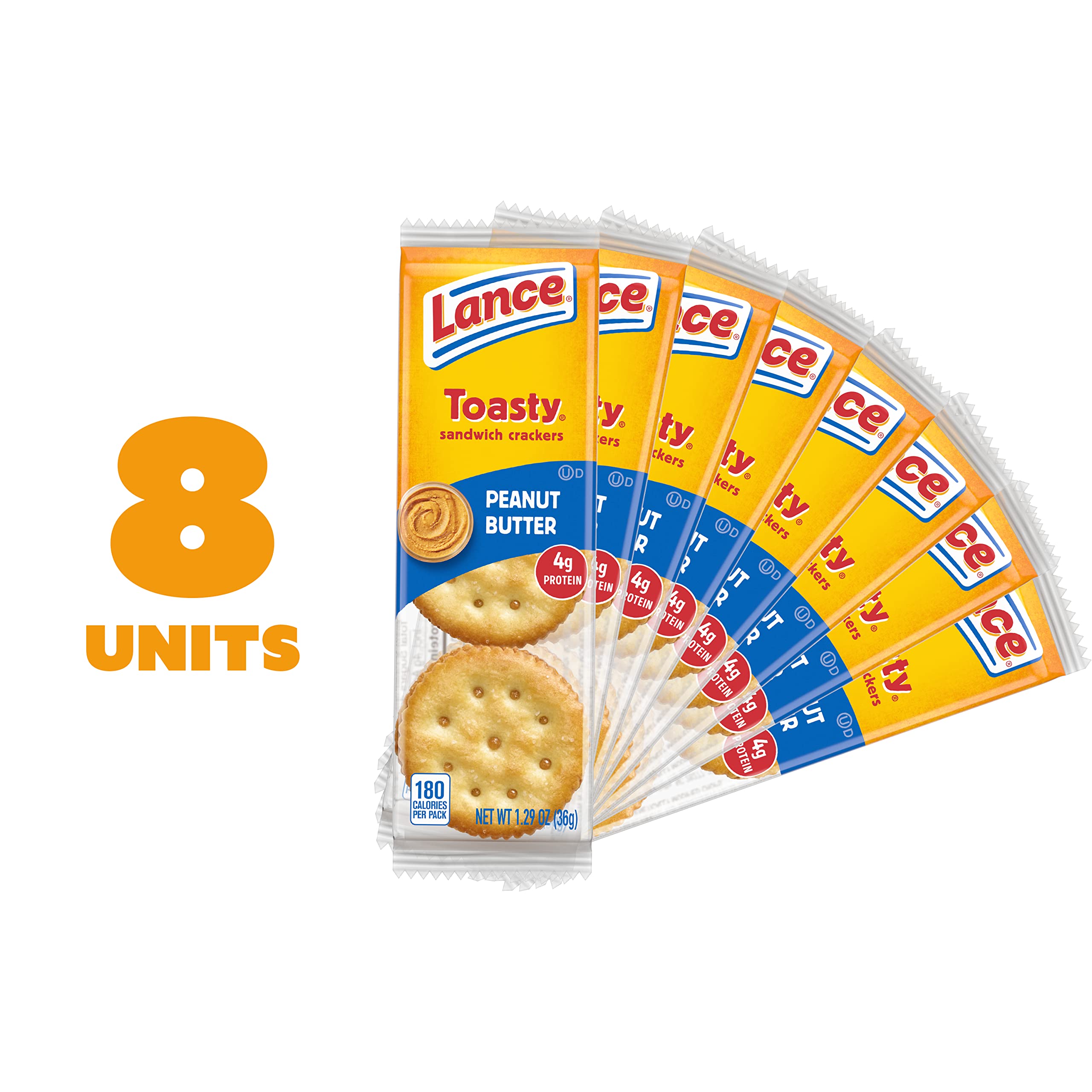 Lance Sandwich Crackers Variety Pack - 40 Count (1.41 oz Each) | 4-Pack | Peanut Butter & Cheese Flavors | Perfect for School Lunches, Office Snacks & Road Trips