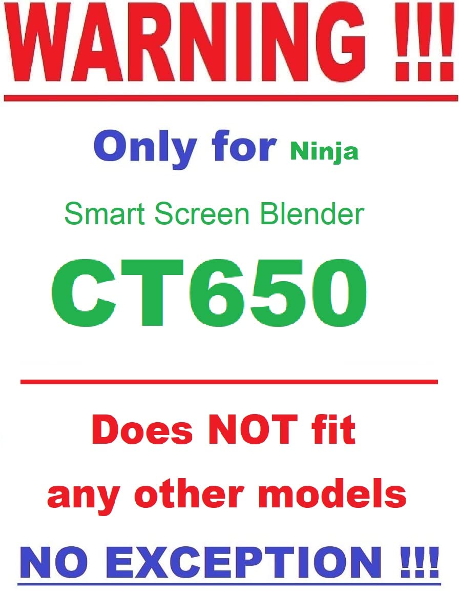 Ninja CT650 Smart Screen Blender Compatible 72 oz Pitcher (9 Cups) - Clear & Black - Perfect for Smoothies, Shakes, and Meal Prep