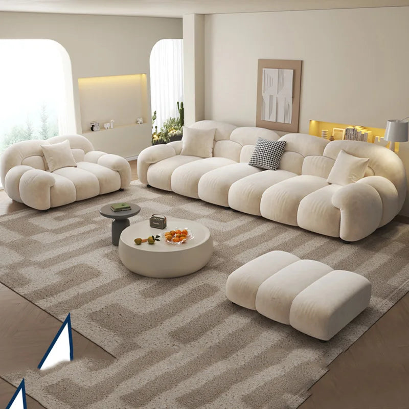 Minimalist Lazy Luxury Living Room Sofa Set - Modern Comfortable Sectional Couch for Small Spaces | Perfect for Apartments, Condos and Cozy Home Decor