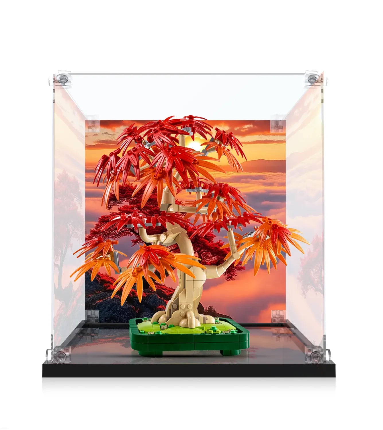 LEGO® The Botanical Collection Japanese Red Maple Bonsai Tree 10348 Display Case - Clear Acrylic Protection for LEGO Bonsai Model - Perfect for Home Decor, Office Display & Gift for LEGO Enthusiasts