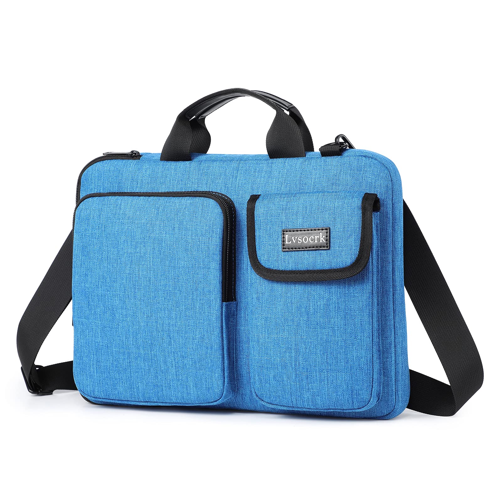 Lvsocrk 360 Protective Laptop Shoulder Bag for MacBook Air & Pro - Durable Computer Carrying Case for Work, Travel & School | Compatible with 13-15 Inch MacBooks