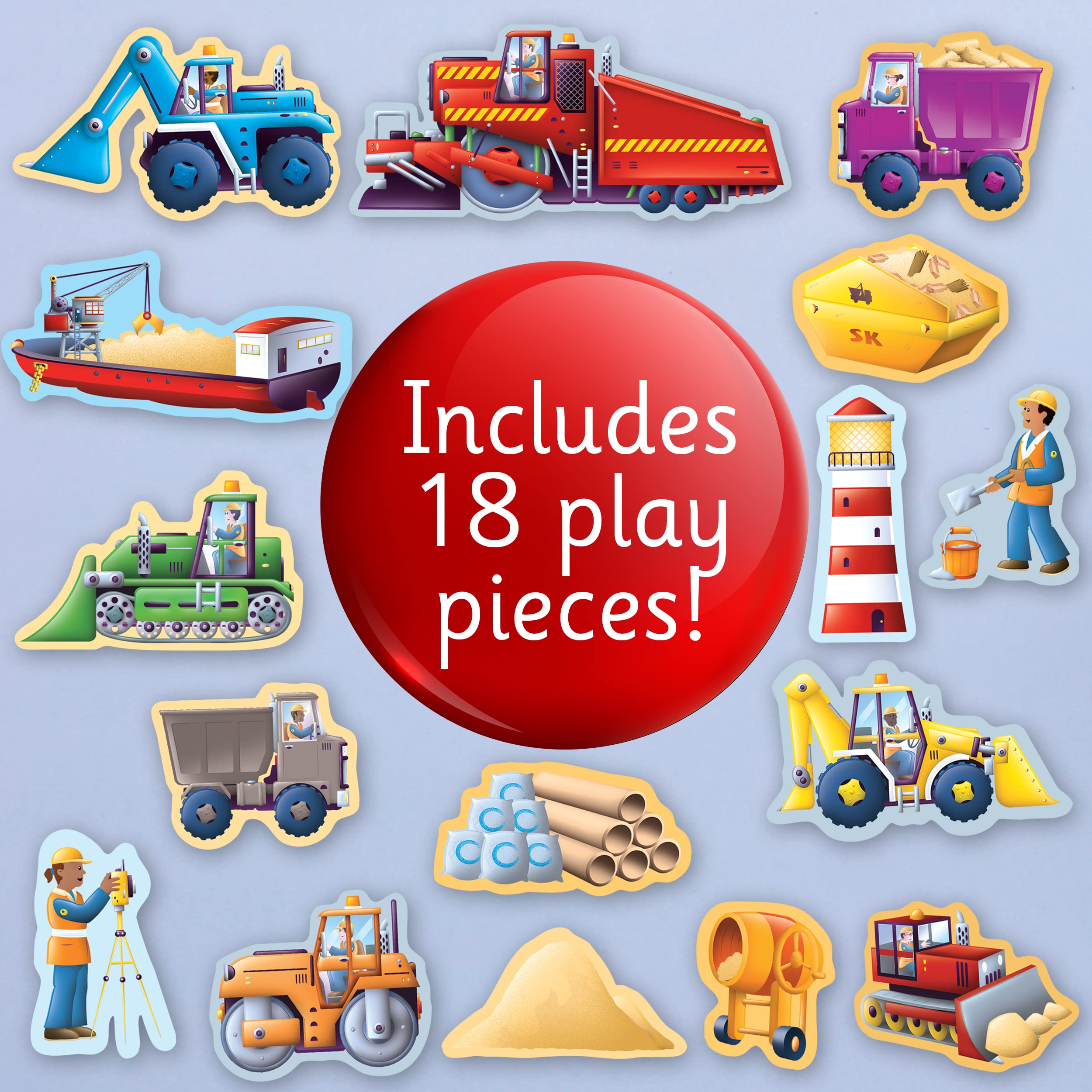 Magnetic Let's Play Diggers - Educational Construction Toy Set for Kids | STEM Learning Activity | Perfect for Indoor Play, Travel & Classroom Fun