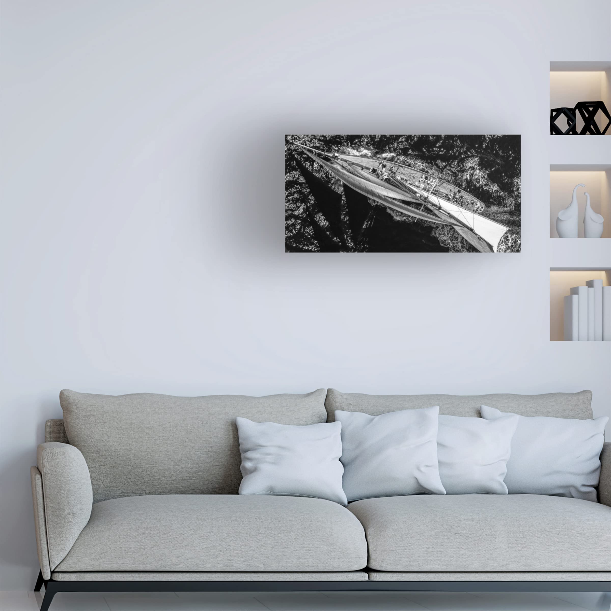 Marc Pelissier 'Above The Racing Ship' Canvas Wall Art Print - Premium Quality Framed Decor for Living Room, Bedroom & Office | Trademark Fine Art Collection