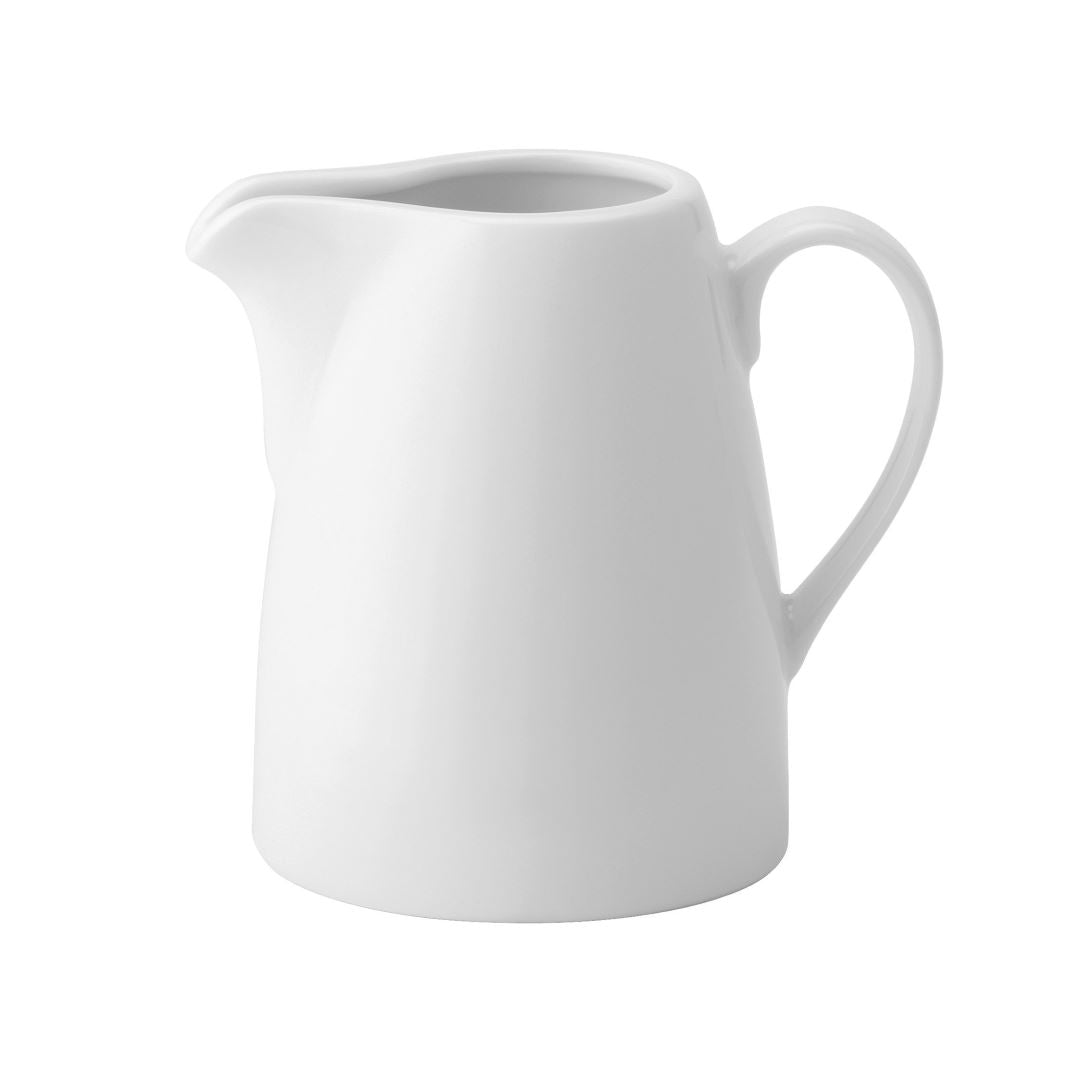 Anton Black 5 Oz Cream Jug, White - Set of 6 - Perfect for Coffee, Tea, and Milk Serving at Restaurants, Cafes, and Home Breakfast