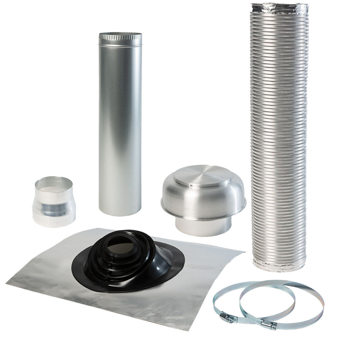 Unilux ULX151 Range Hood Ducting System for Tiled Roof - Stainless Steel Kitchen Exhaust Ventilation for Home Cooking & Smoke Removal