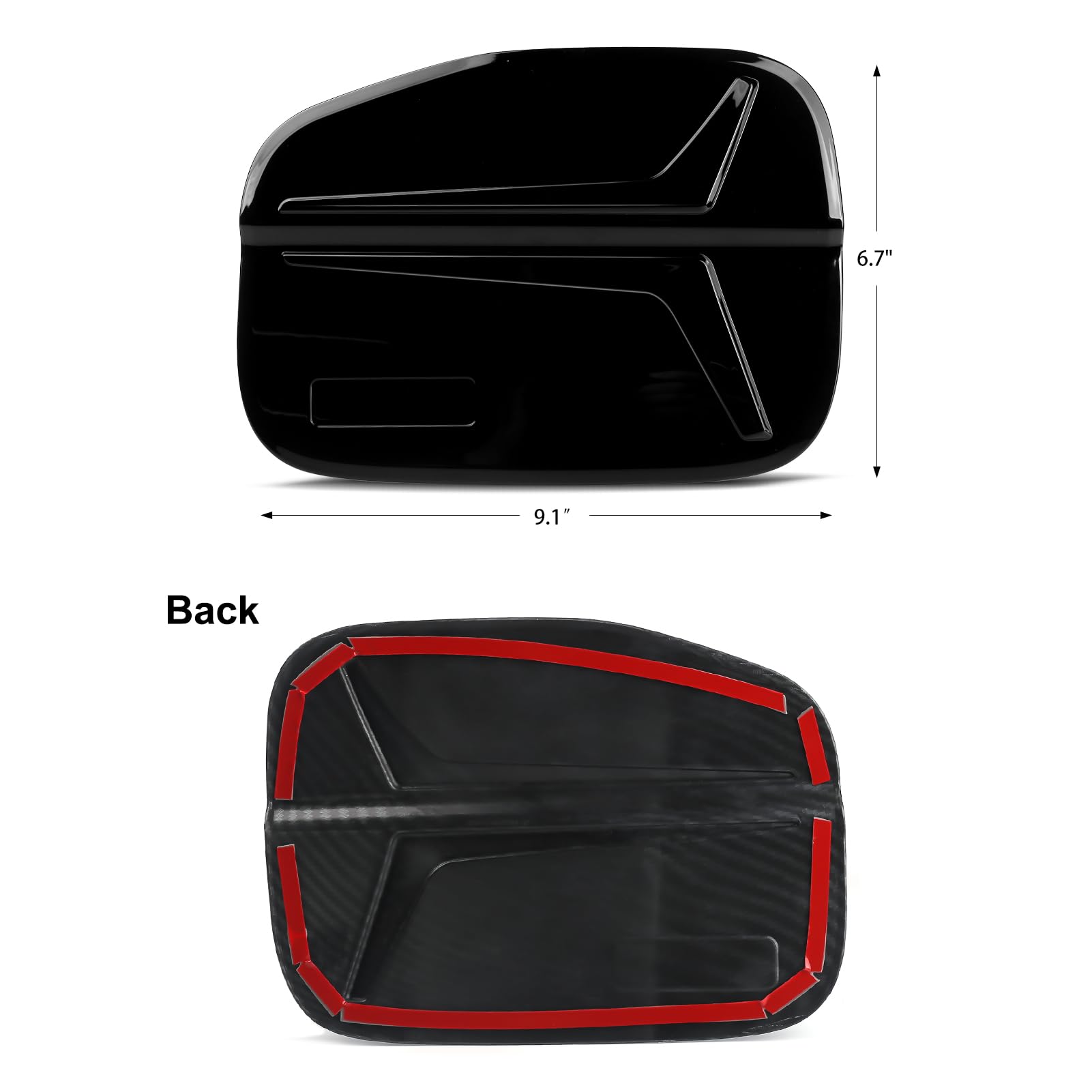 Gloss Black Gas Tank Door Cover & Fuel Filler Cap Sticker for 2023-2024 Honda Accord 11th Gen - Premium Car Accessories for Exterior Protection & Style Enhancement
