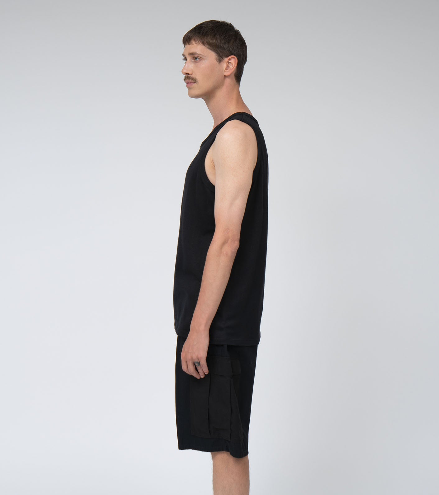 Nanamica Coolmax Loopwheel Jersey Tank Top for Men - Breathable & Moisture-Wicking White Athletic Shirt - Perfect for Gym, Running & Summer Outdoor Activities