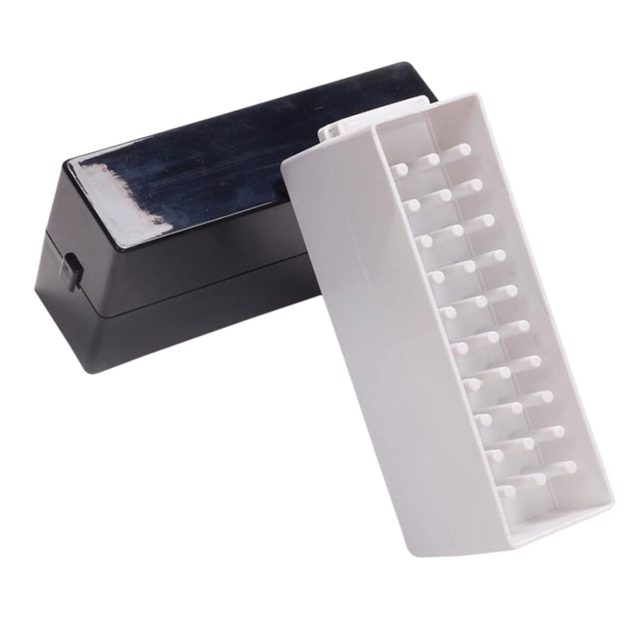 FOMIYES 2-Piece Nail Grinding Head Display Stand & Storage Box - Professional Nail File Bit Case for Manicure Tools - Perfect for Salon, Home Nail Care, and Travel Organization
