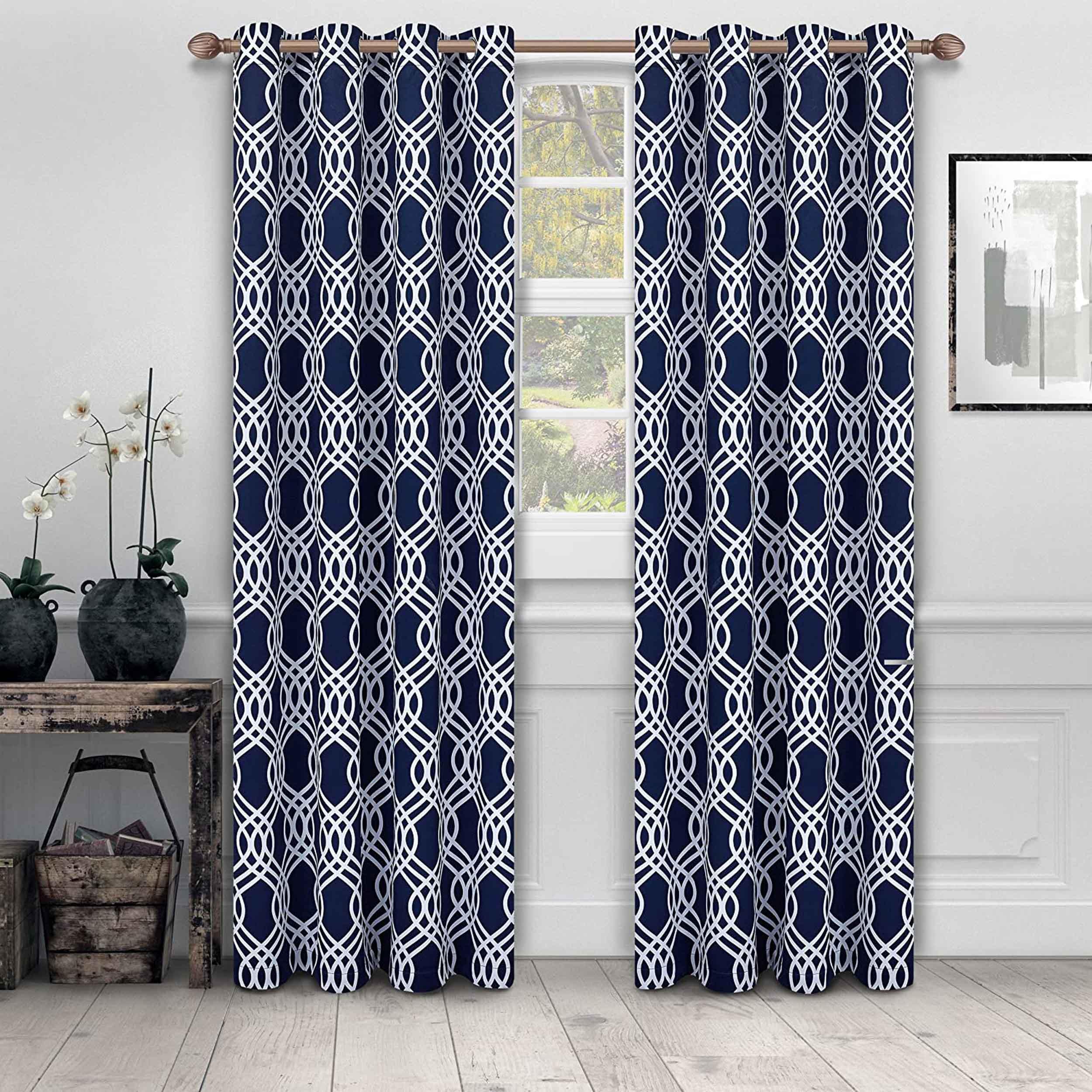 Machine Washable Blackout Curtains Set - Thermal Insulated Room Darkening Drapes for Bedroom & Living Room - Noise Reducing & Energy Saving Window Treatment for Home, Office, Nursery