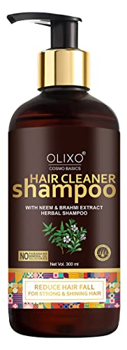 Neem & Brahmi Extract Hair Cleanser Shampoo - 300ml for Dandruff Control & Scalp Health | Perfect for Dry, Itchy Scalp & Hair Growth