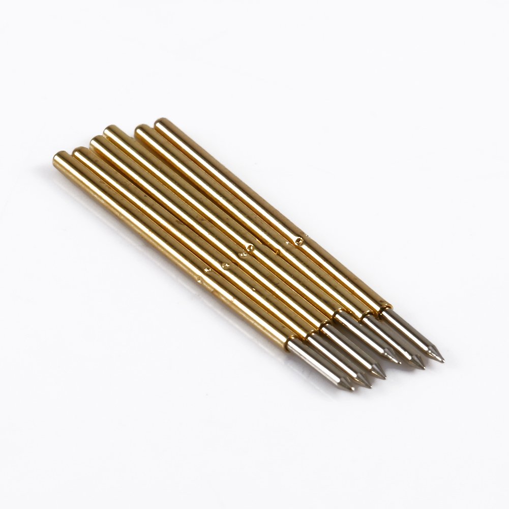 100PCS P50-B1 Spring Test Probes - 0.68mm Sharp Angle Needle Head Pins for Circuit Board Testing - Perfect for PCB Repair, Electronics Debugging & Micro Soldering