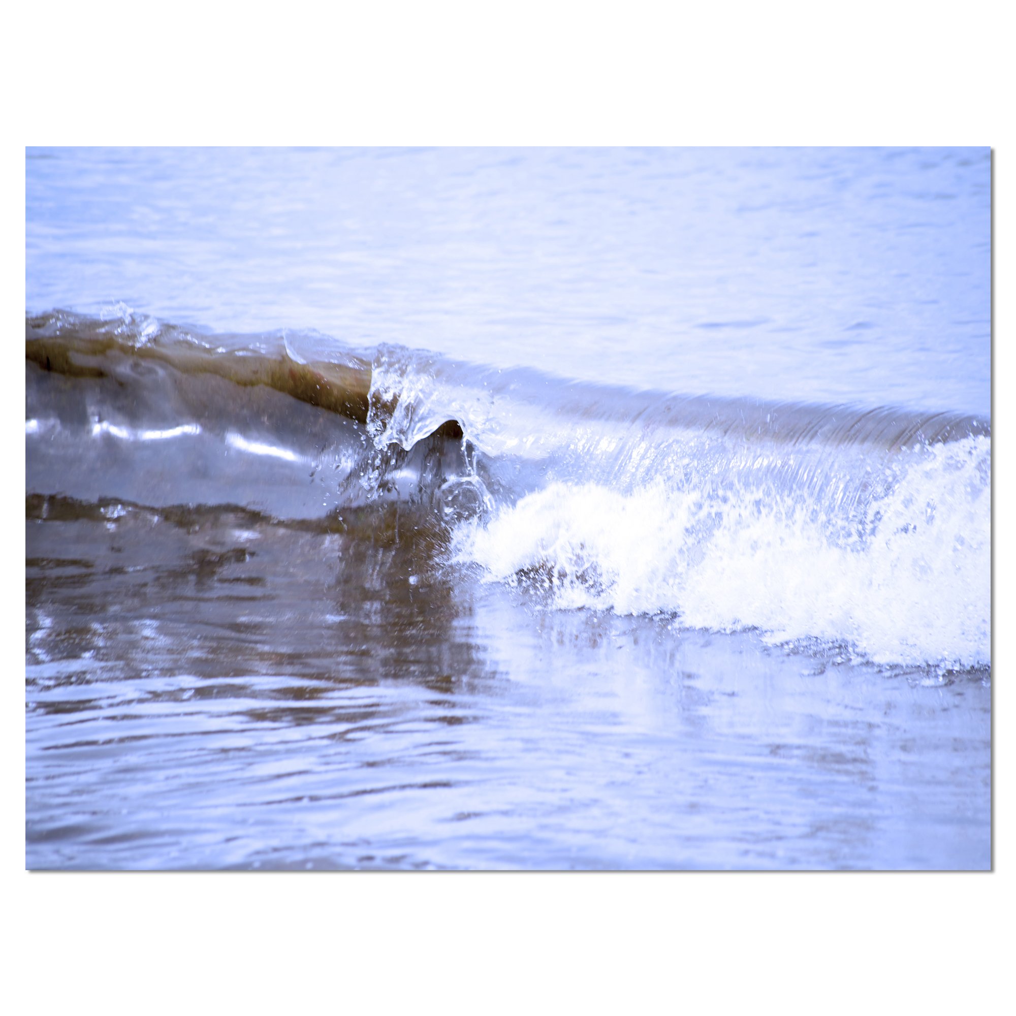 Blue Ocean Waves Beach Canvas Art Print - Coastal Wall Decor for Living Room, Bedroom & Office
