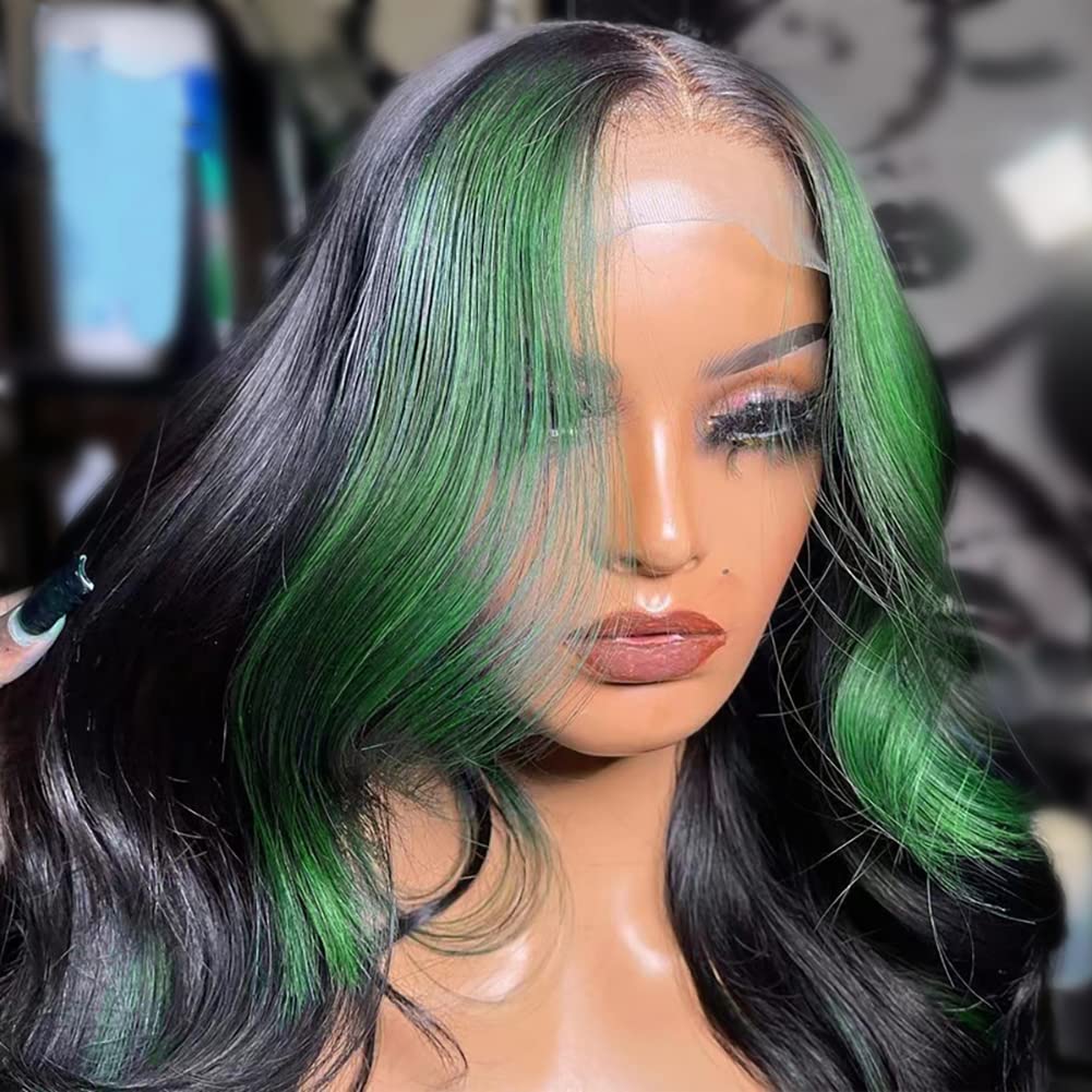 13x4 Lace Front Wigs with Baby Hair - 100% Peruvian Human Hair, Remy Hair 4x4 Closure Wig for Women, Silk Top Lace Frontal Wig with Black Roots (8 Inch, 180 Density) - Perfect for Daily Wear, Parties & Special Occasions