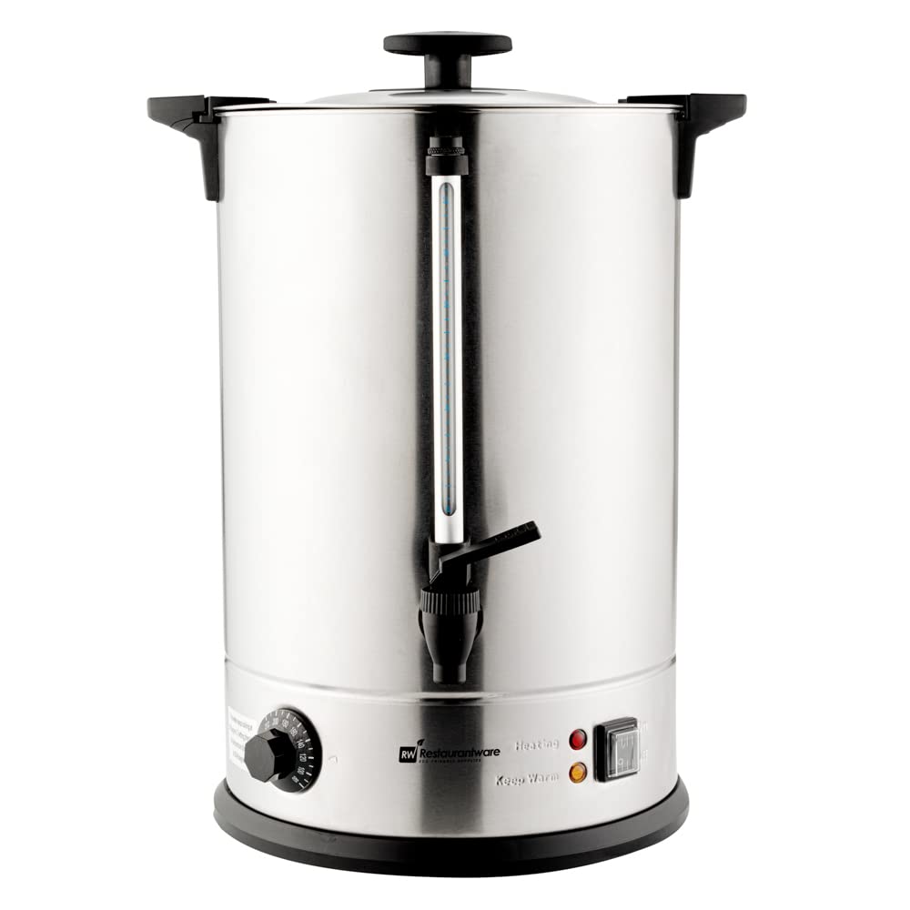 Restaurantware Restpresso 5 Gallon Commercial Coffee Dispenser - 120V/1000W Stainless Steel Coffee Urn with Adjustable Thermostat & No-Drip Spigot, Serves 128 Cups - Perfect for Catering, Events, Offices & Large Gatherings