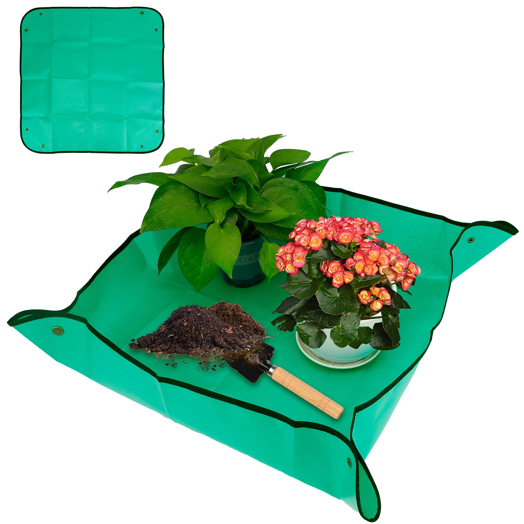 **Large 26x26 Inch Reusable Plant Repotting Mat - Waterproof Gardening Mat for Indoor & Outdoor Plants, Perfect Gardening Gift for Women, Essential Garden Tool Set & Supplies**    *(Ideal for Transplanting, Potting, Seed Starting & Keeping Your Workspace Clean - Great for Home Gardeners & Plant Lovers!)*