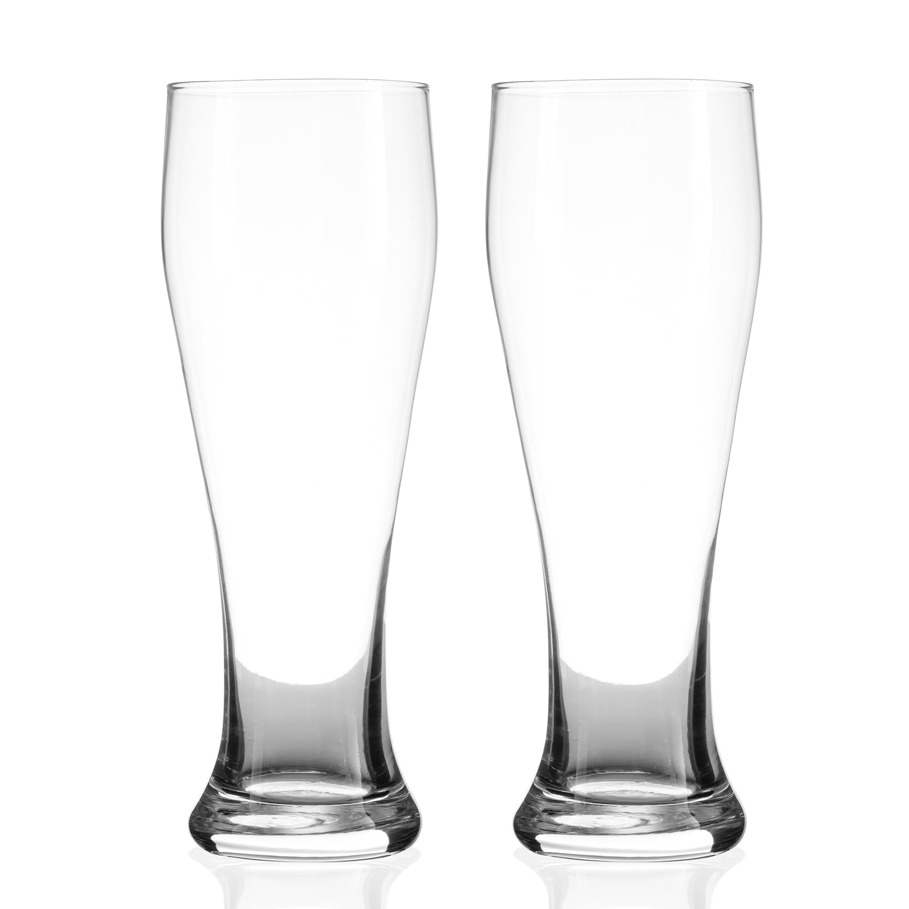 Premium 17oz Pilsner Beer Glasses Set of 2 - Thick Heavy Base Bar Glasses for Lager, IPA & Craft Beer - Perfect for Home Bars, Parties & Restaurants
