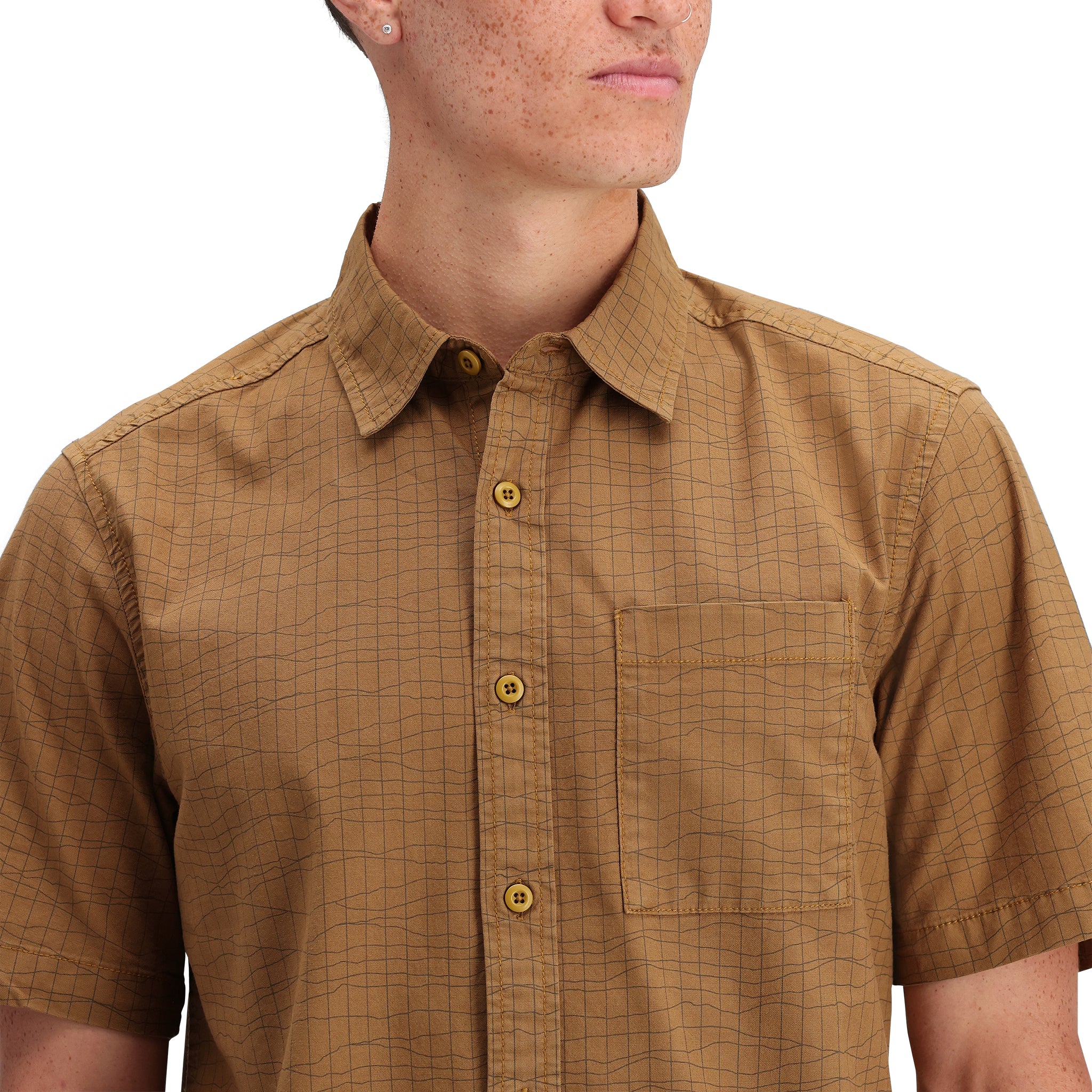 Men's Short Sleeve Desert Shirt - Breathable Summer Casual Wear for Outdoor Adventures & Travel