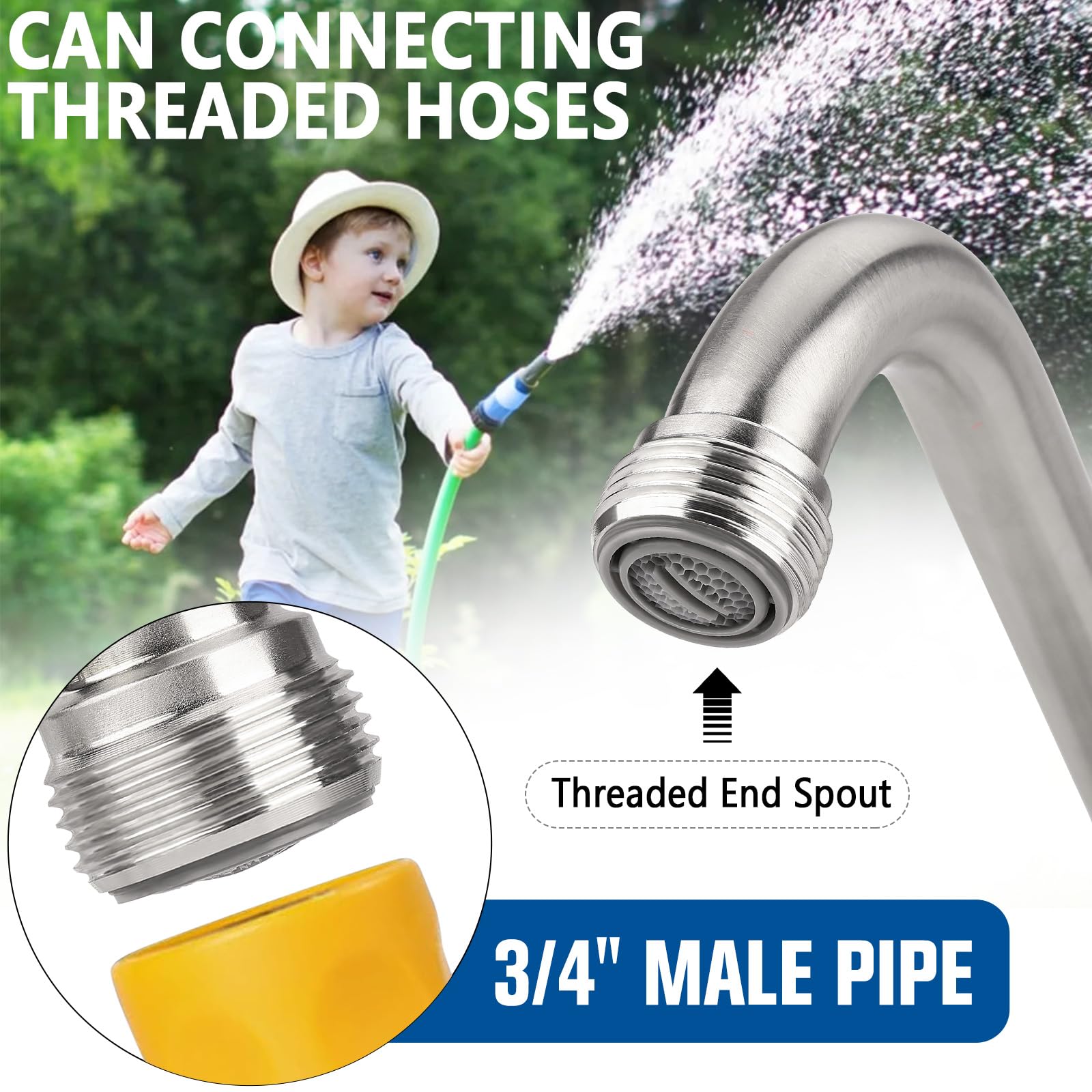 Heavy Duty Laundry Sink Faucet with 3/4