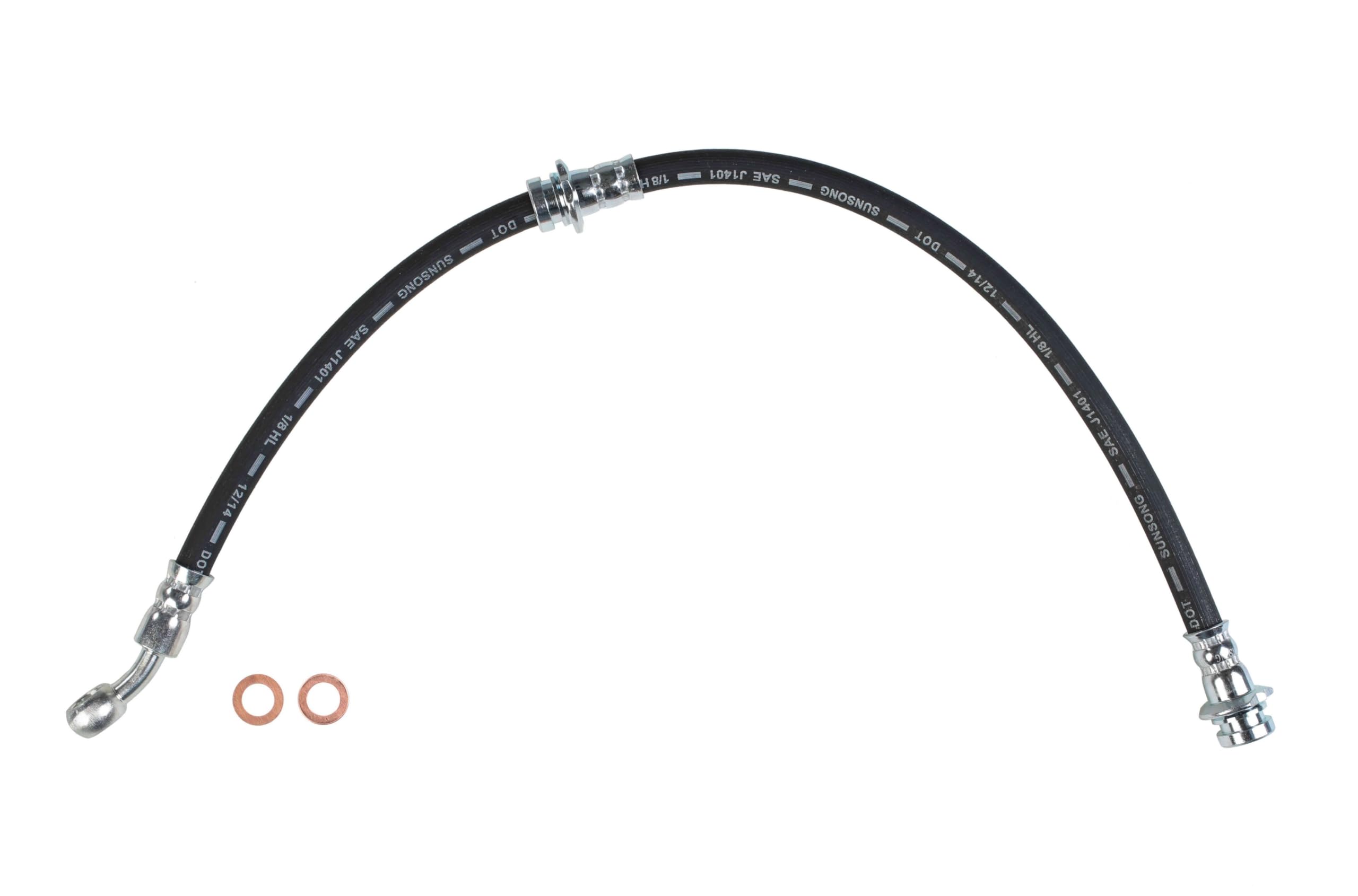 Sunsong 2202357 High-Quality Brake Hydraulic Hose - Durable Replacement for Cars & Trucks - Perfect for Off-Roading, Towing & Heavy-Duty Driving